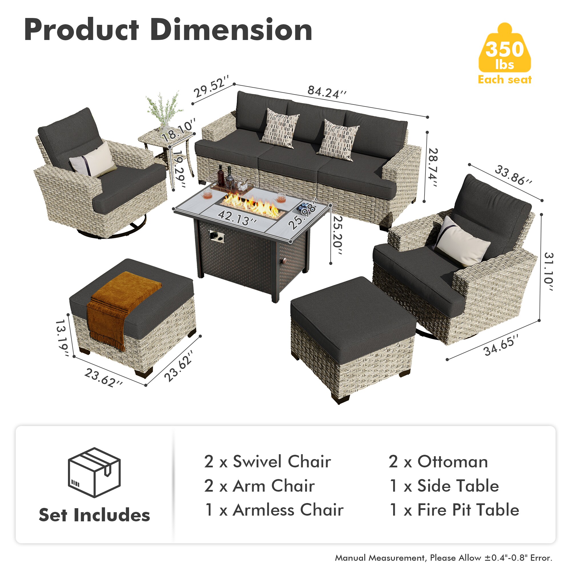 XIZZI XITBS1075-RC3IFP Patio-Conversation-Sets - View #9