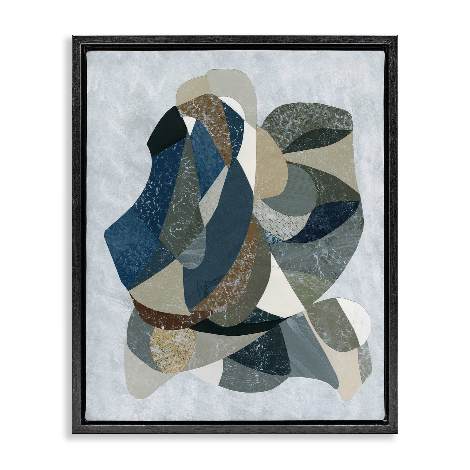 Stupell Industries BS-359-FFB-24X30 Intertwined Geometric Shapes Black Framed Floater Canvas Wall Art By Coco Good 25 x 31