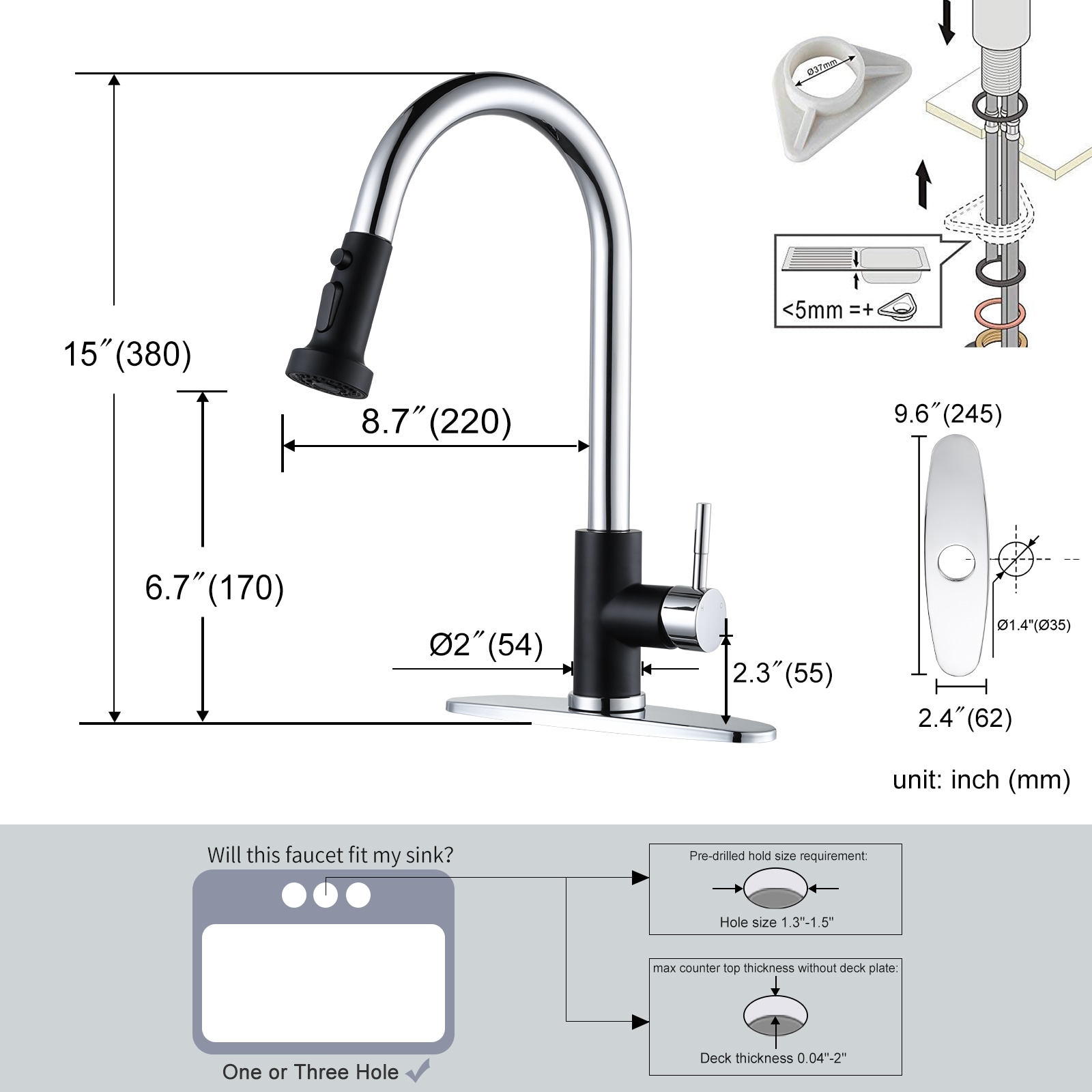 WOWOW VG2312601CB-LW Kitchen-Faucets - View #6