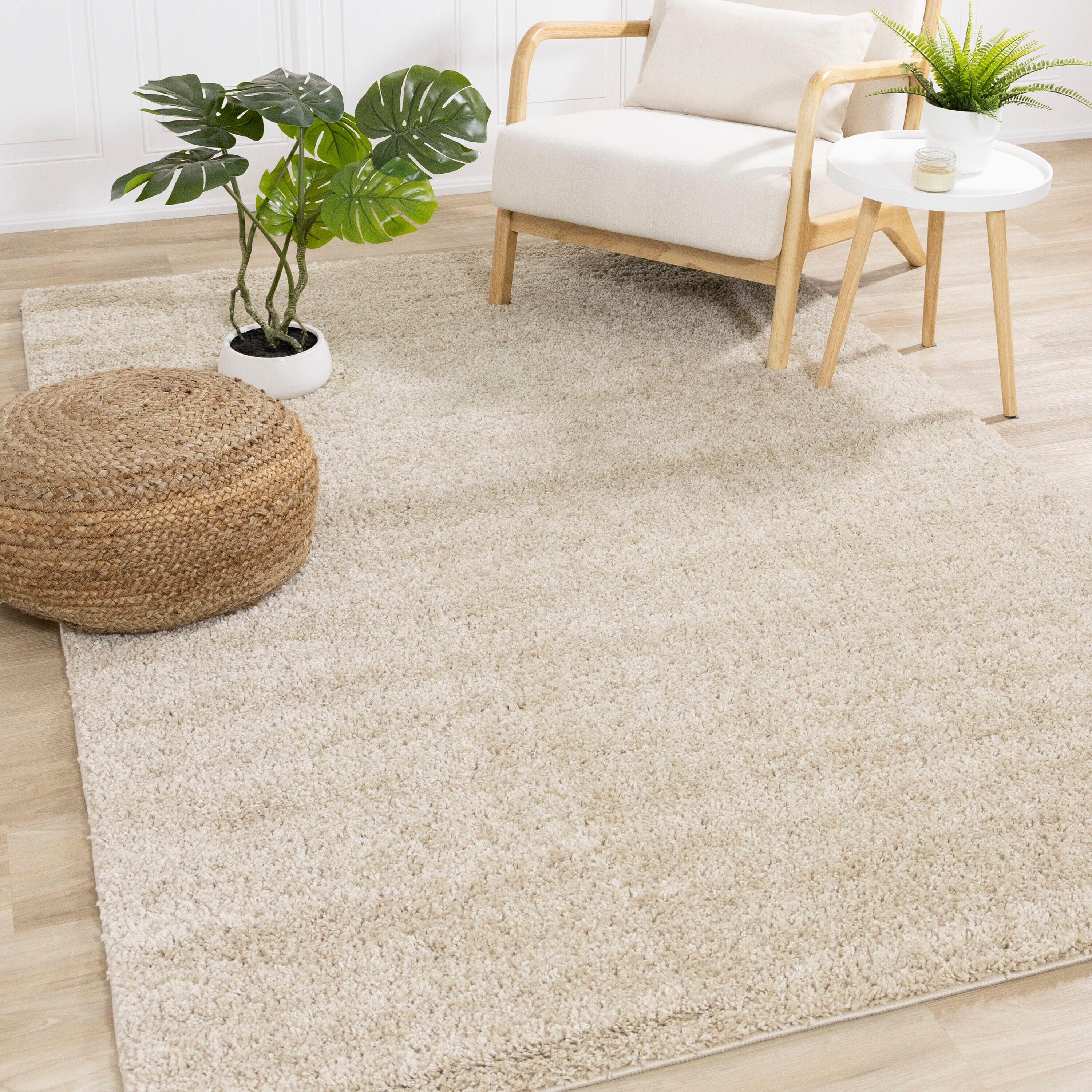 Rug Branch 8' x 11' Tonal Solid Indoor Area Rug Beige Contemporary ...