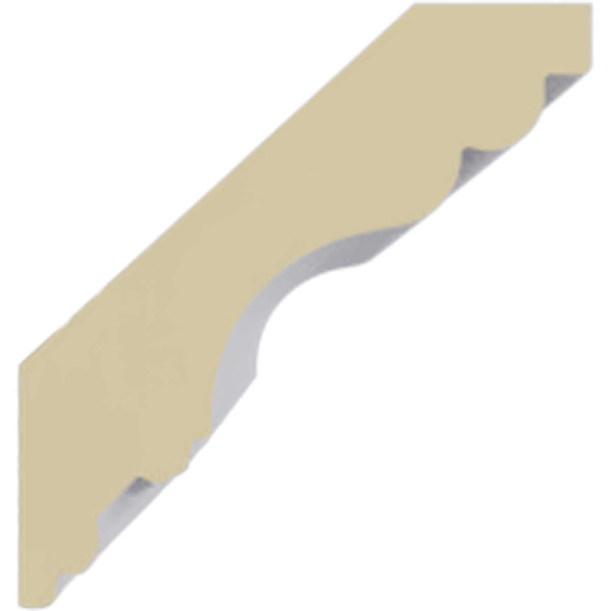 Primed White Polyurethane Crown Moulding with Decorative Trim