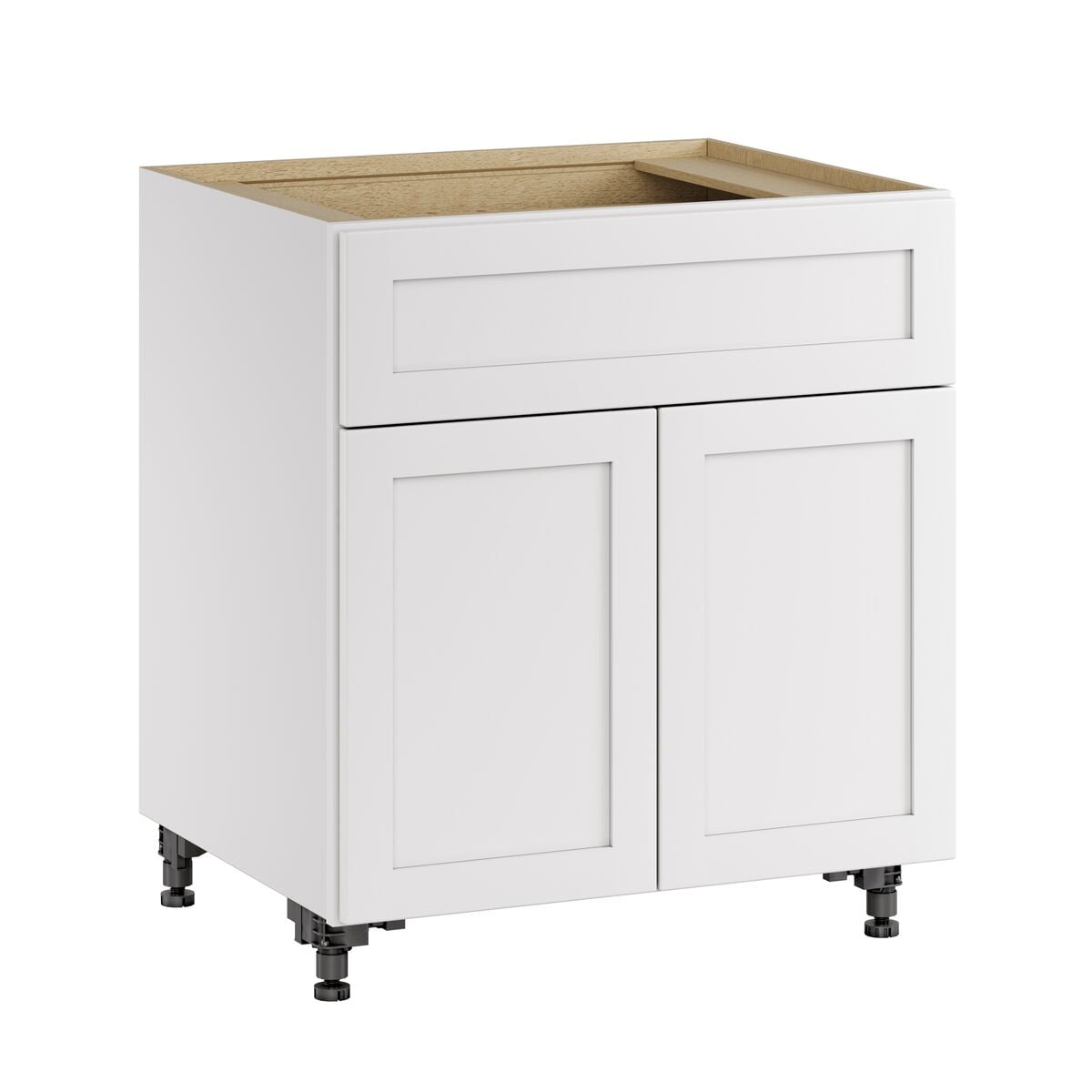Whalen CLICK-IT LWSCLICK-11 Enfield 30-in W x 34.5-in H x 24-in D Classic White Birch Base Ready to assemble Plywood Cabinet (Raised Panel Shaker)