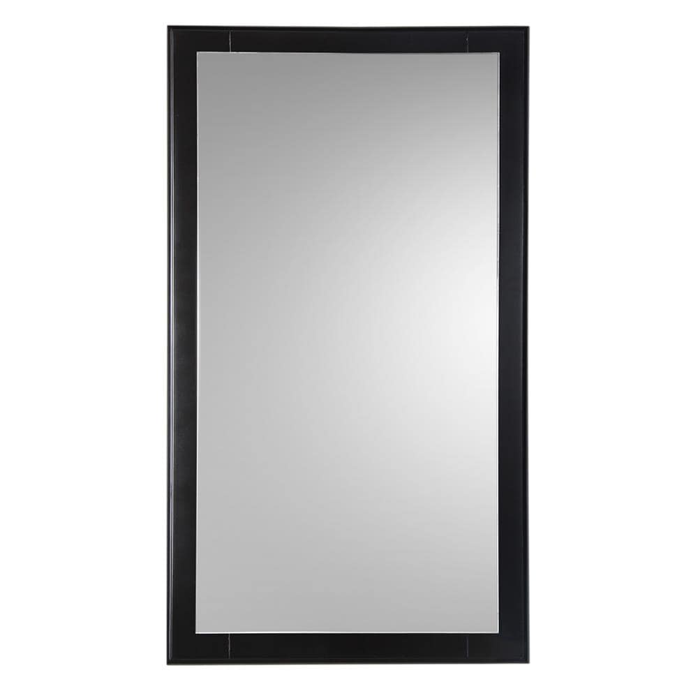 Elegant Espresso Wood Framed Rectangular Bathroom Vanity Mirror