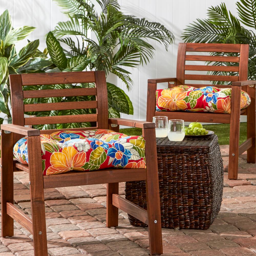 Greendale Home Fashions 20-in x 20-in 2-Piece Aloha Red Patio Chair ...