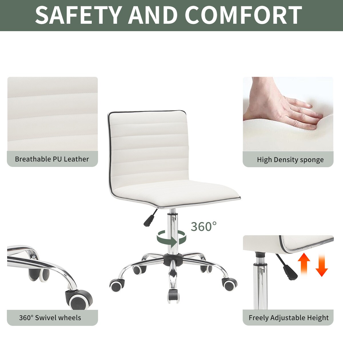 BWE A-9CHAIR-02-WH Office-Chairs - View #2