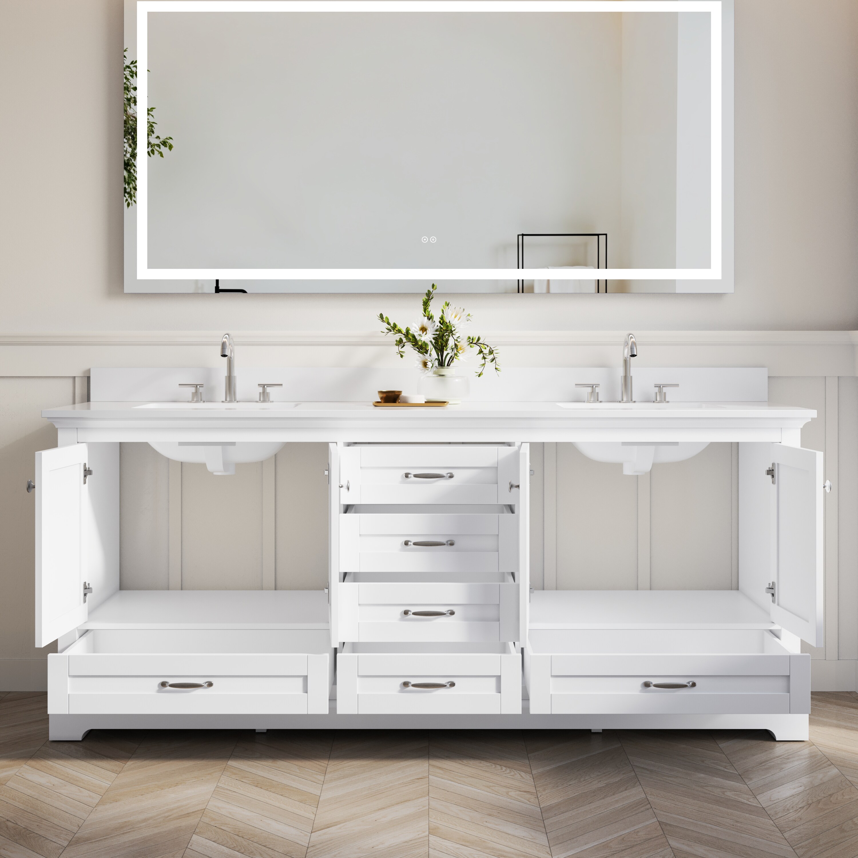 WELLFOR LVD80DA-80CMWT Bath-Vanity-Combo - View #3
