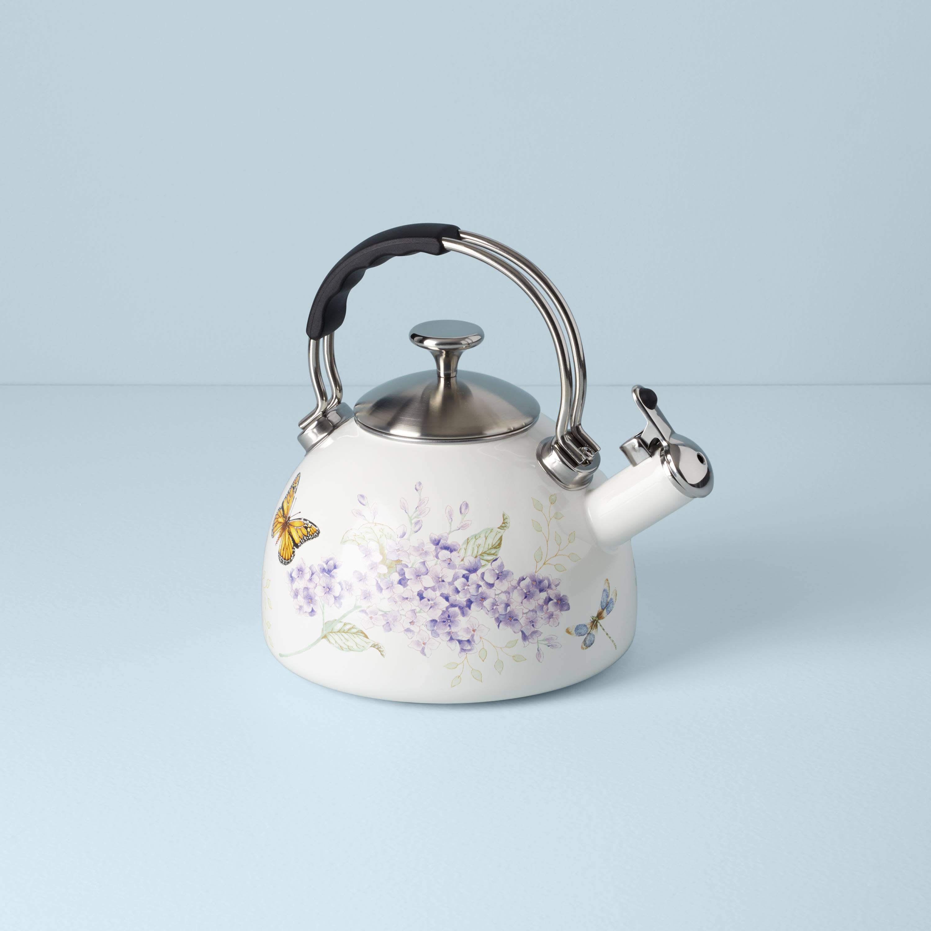 Extra Small Floral Enamel Whistling Tea Kettle
