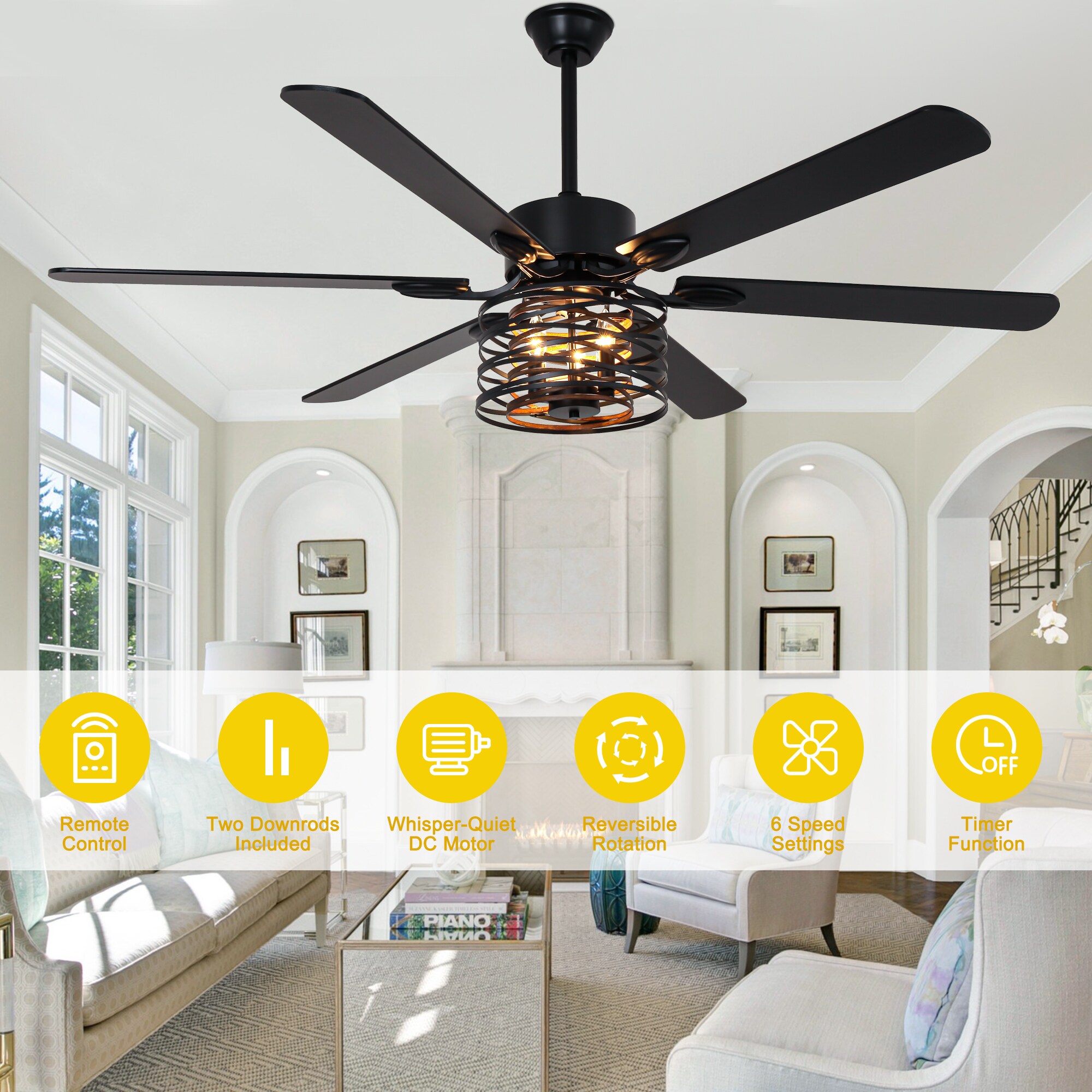 Oaks Decor DC6507OKEL Ceiling-Fans - View #8
