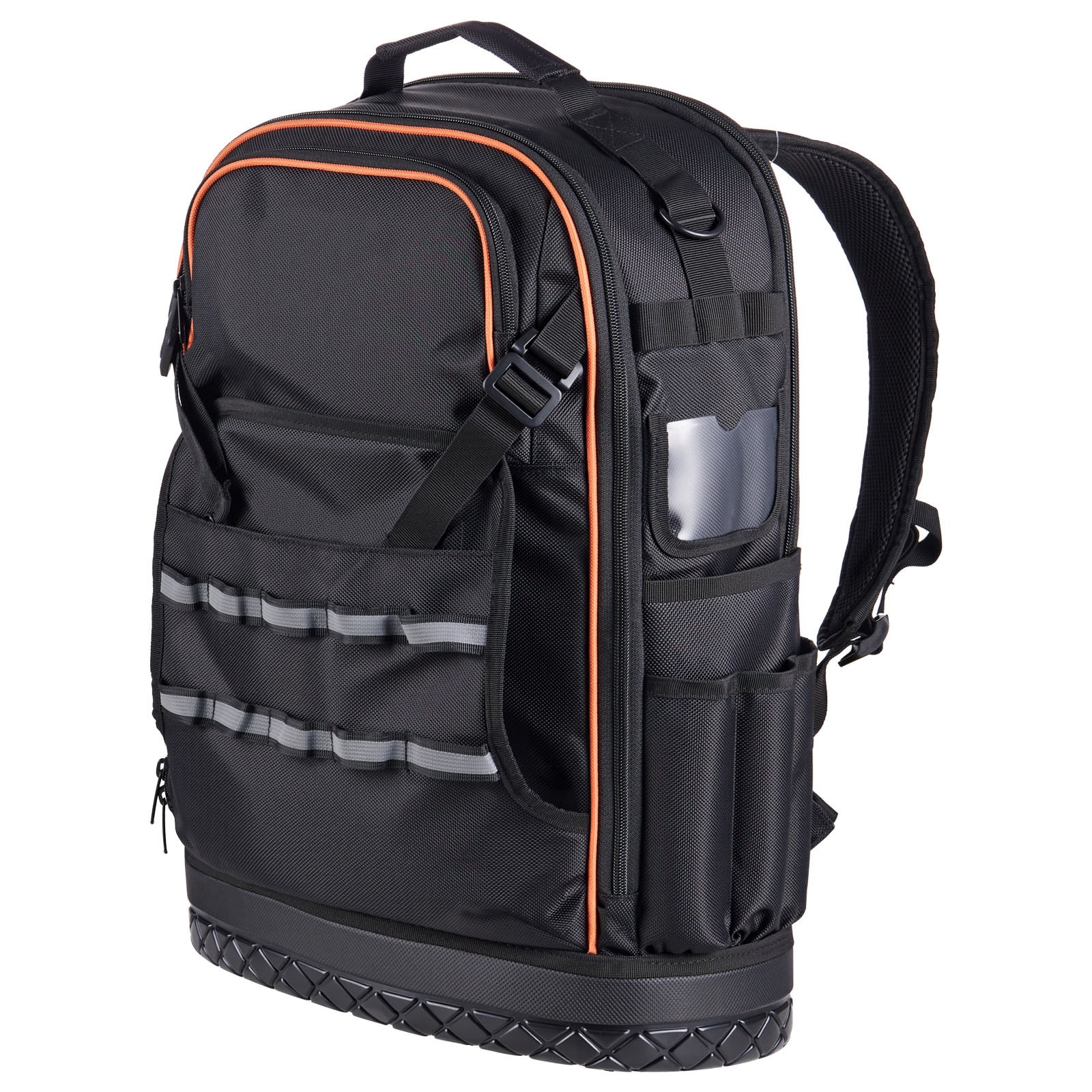 VEVOR Tool Backpack 65 Pockets Heavy-duty Tools Storage Organizer Work Bags with Laptop Compartment and Molded Base Electrician Jobsite Backpack for Electrician Repairman and HVAC Techs