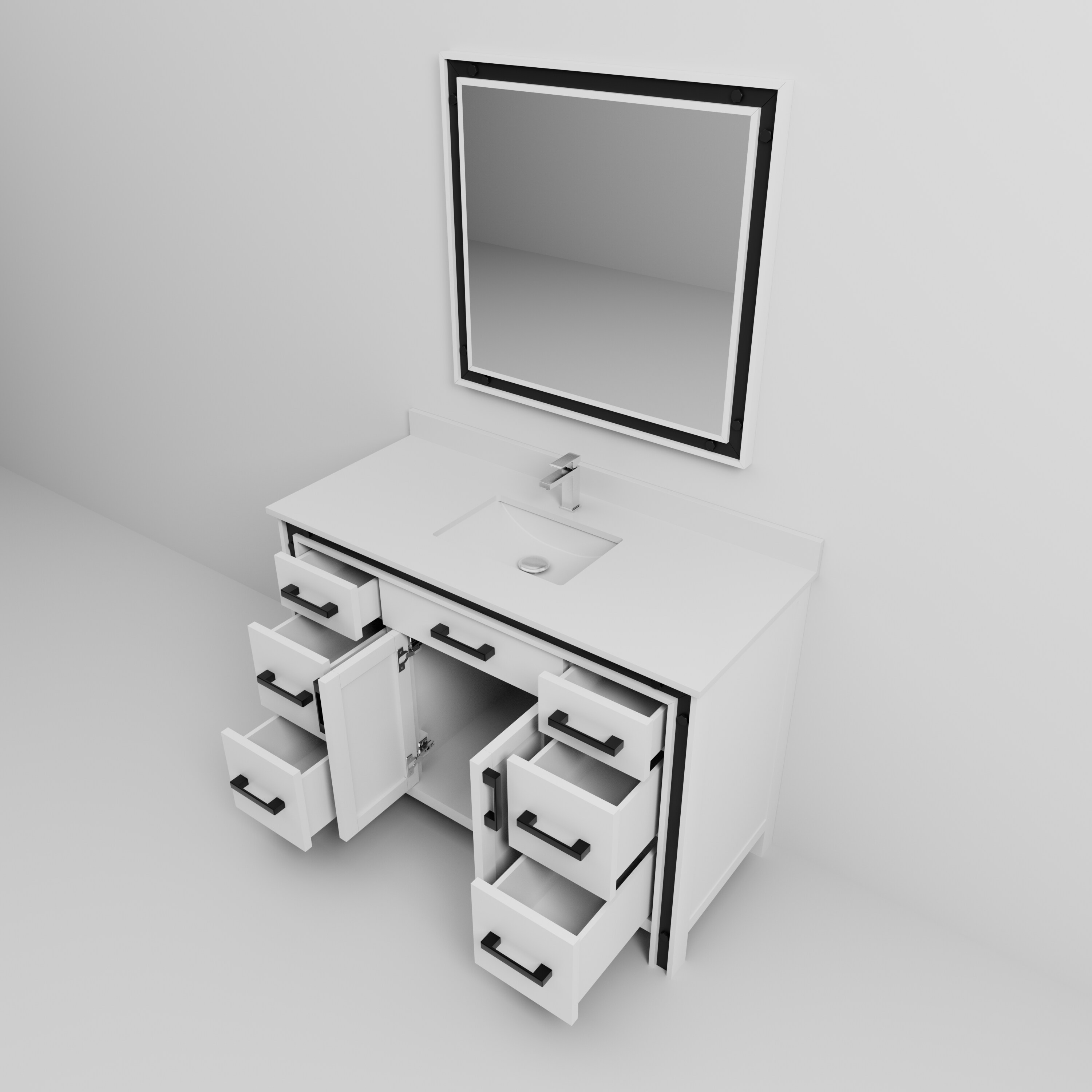 Lexora LZV352248SAJSM34F Bath-Vanity-Combo - View #11