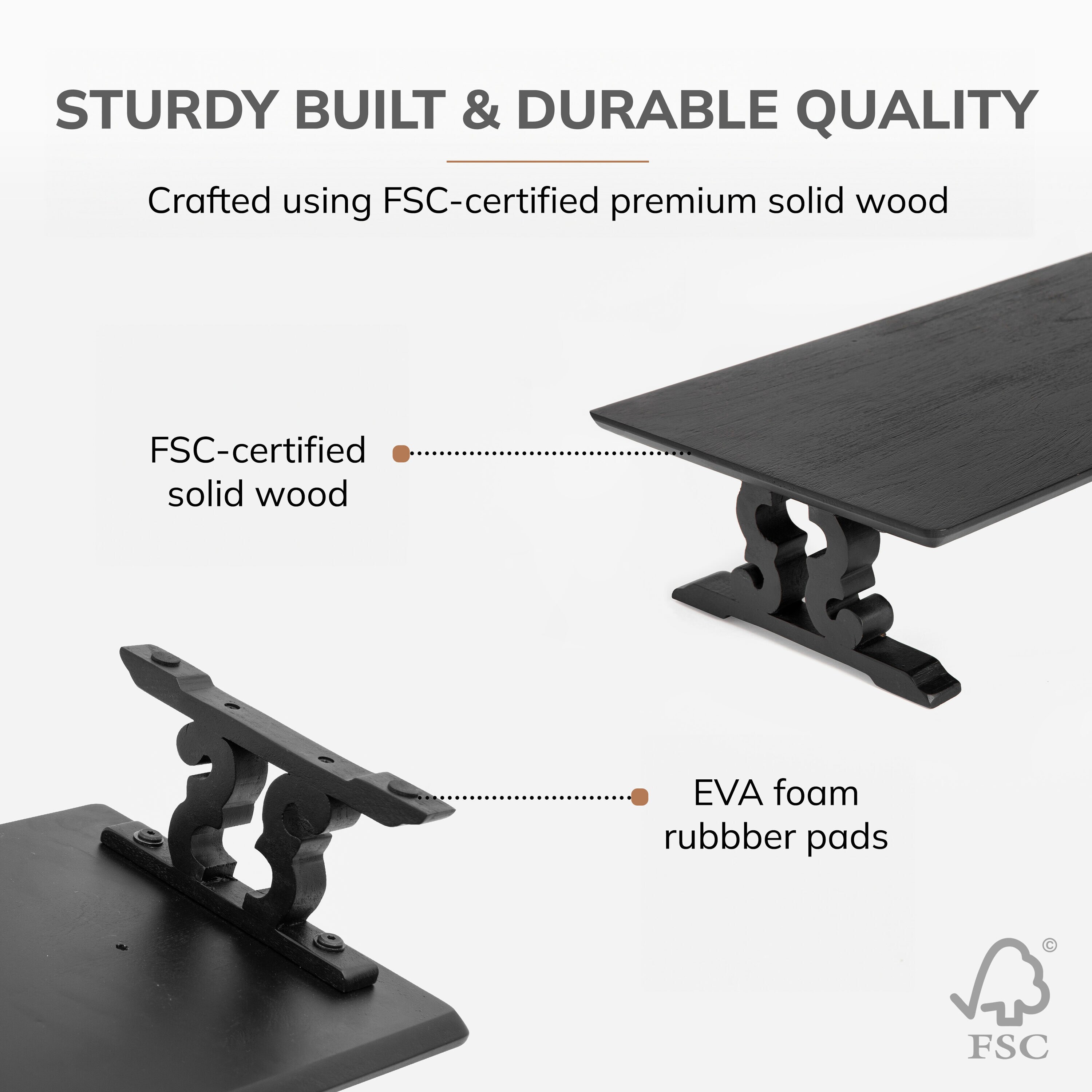 Anji Mountain 1-Compartment Black Wood Desktop Drawer Organizer in the ...