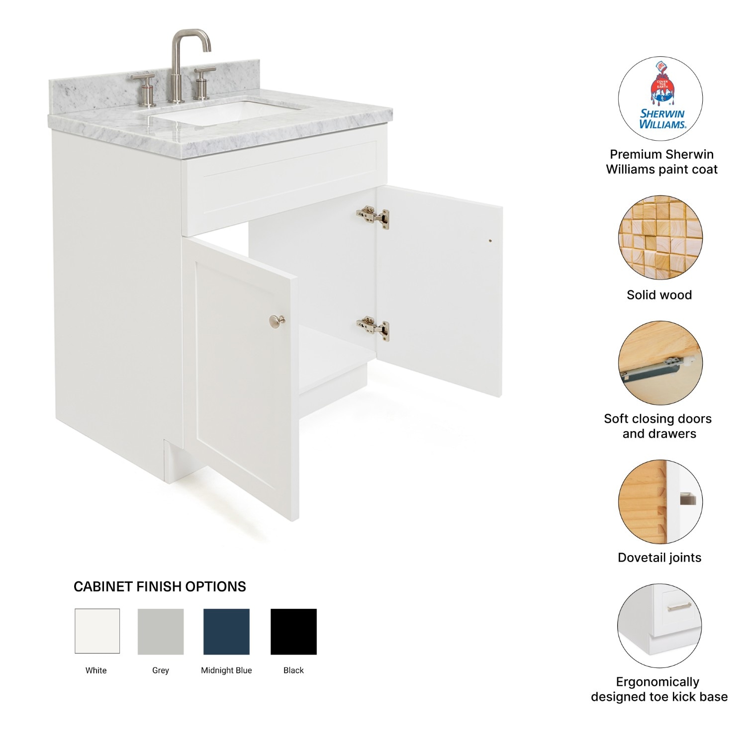 ARIEL F031SCWRVOWHT Bath-Vanity-Combo - View #5