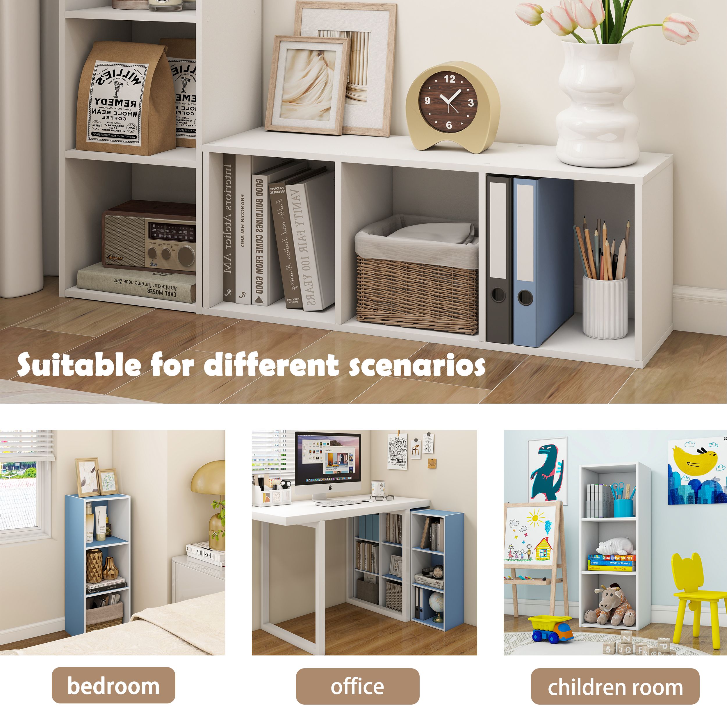 HomLux 11003WH/LBL-A bookcases - View #7