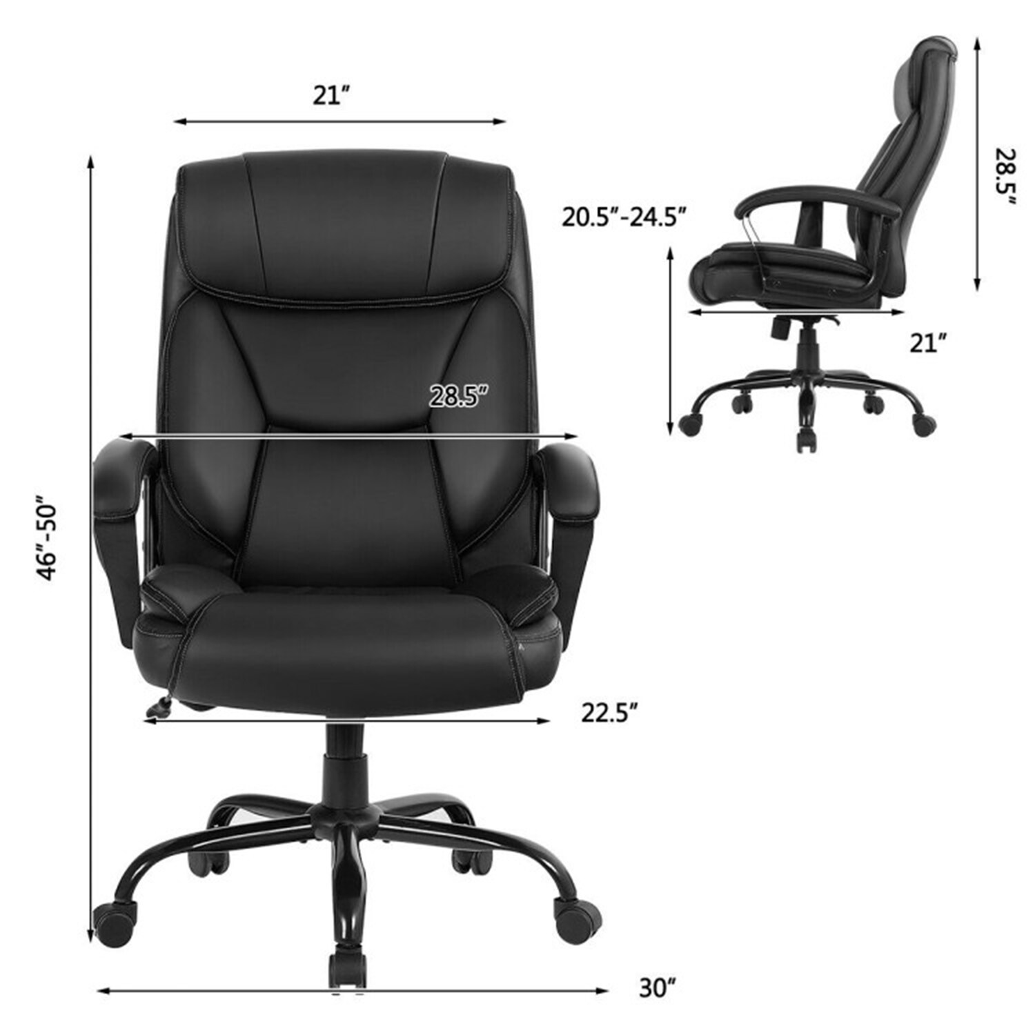 GZMR WF01-GC-V19-BK Office-Chairs - View #10