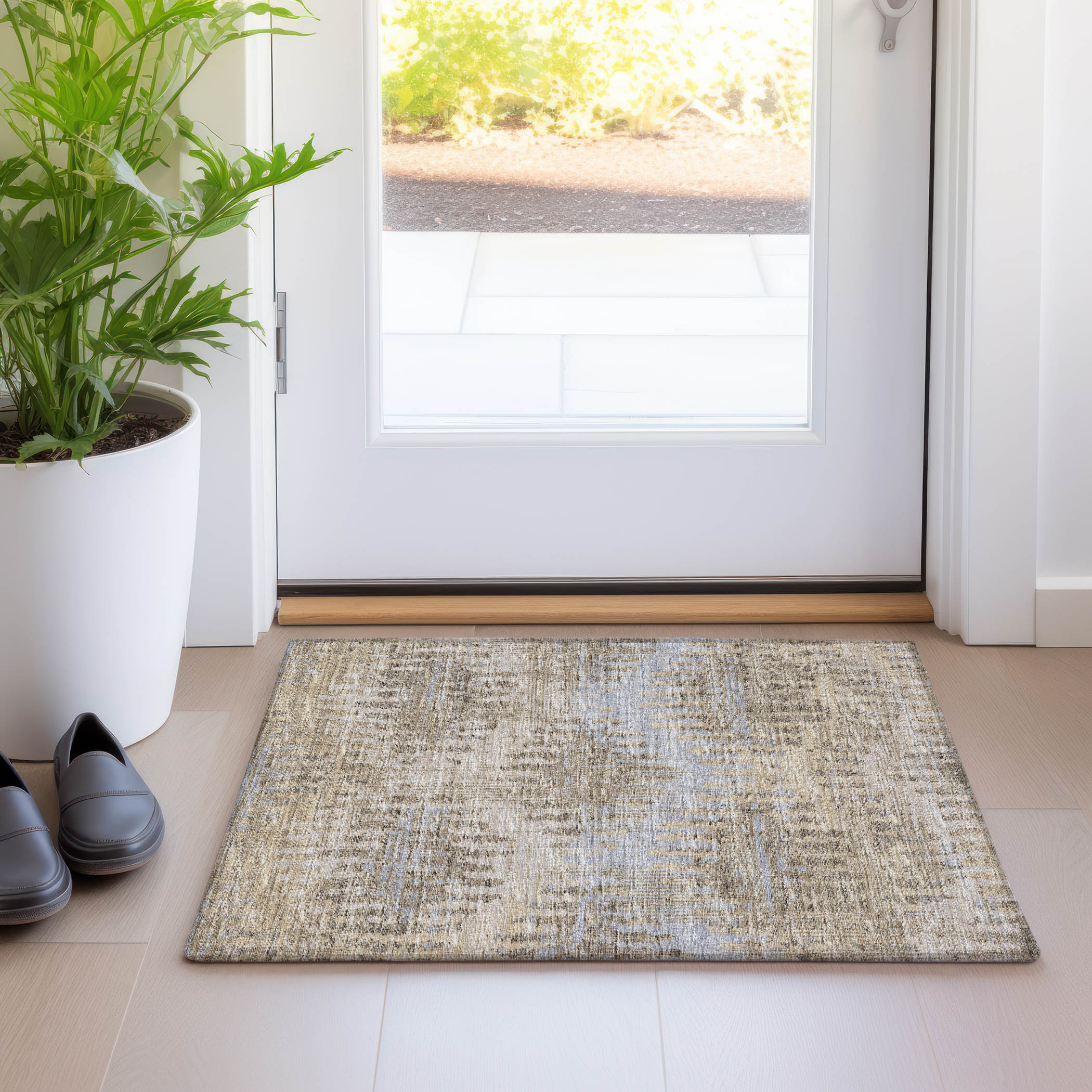 Addison Rugs AMF80EA20X30 Mayfield AMF80EA 2 x 3 (ft) Loomed Polyester Earth Rectangular Indoor Abstract Machine washable Area rug