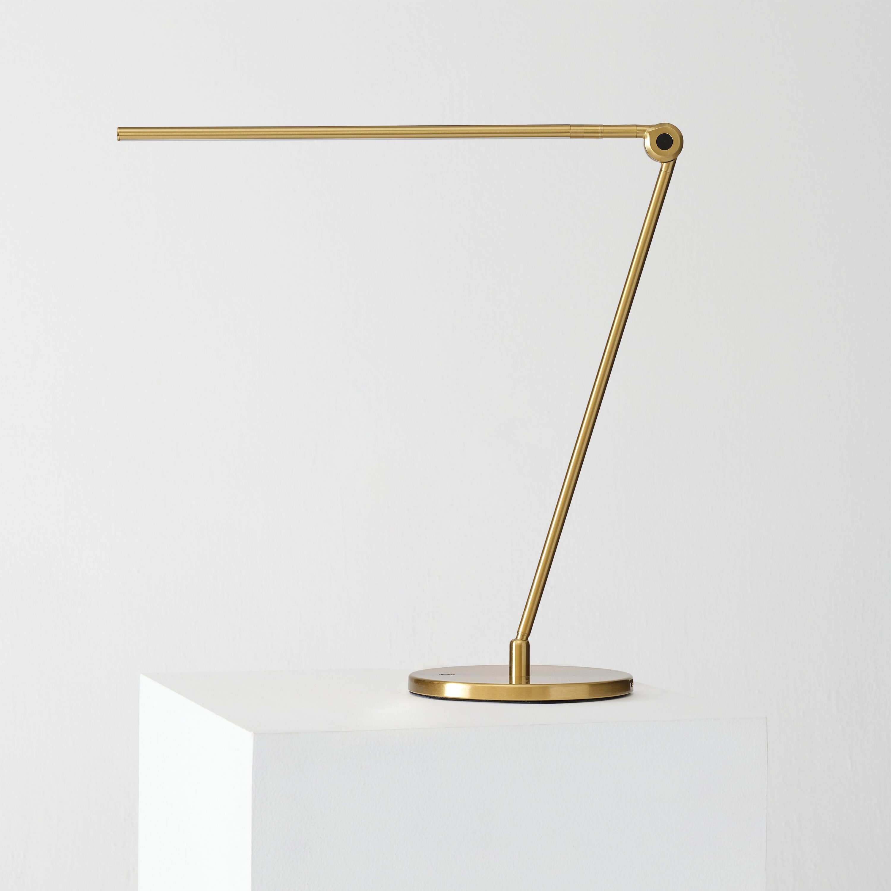 Brass Adjustable Touch Sensor LED Desk Lamp