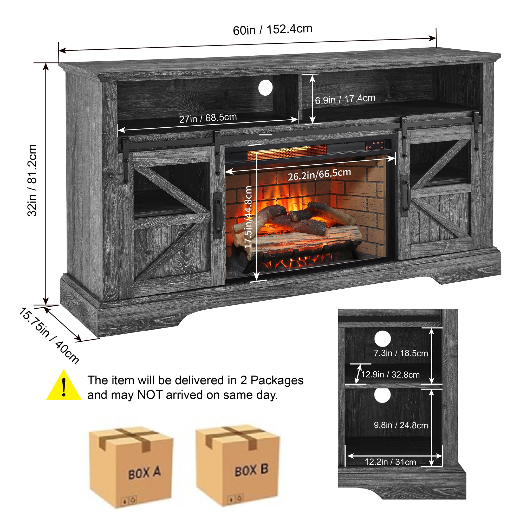 Boyel Living BL-CE60003 Electric-Fireplaces - View #3