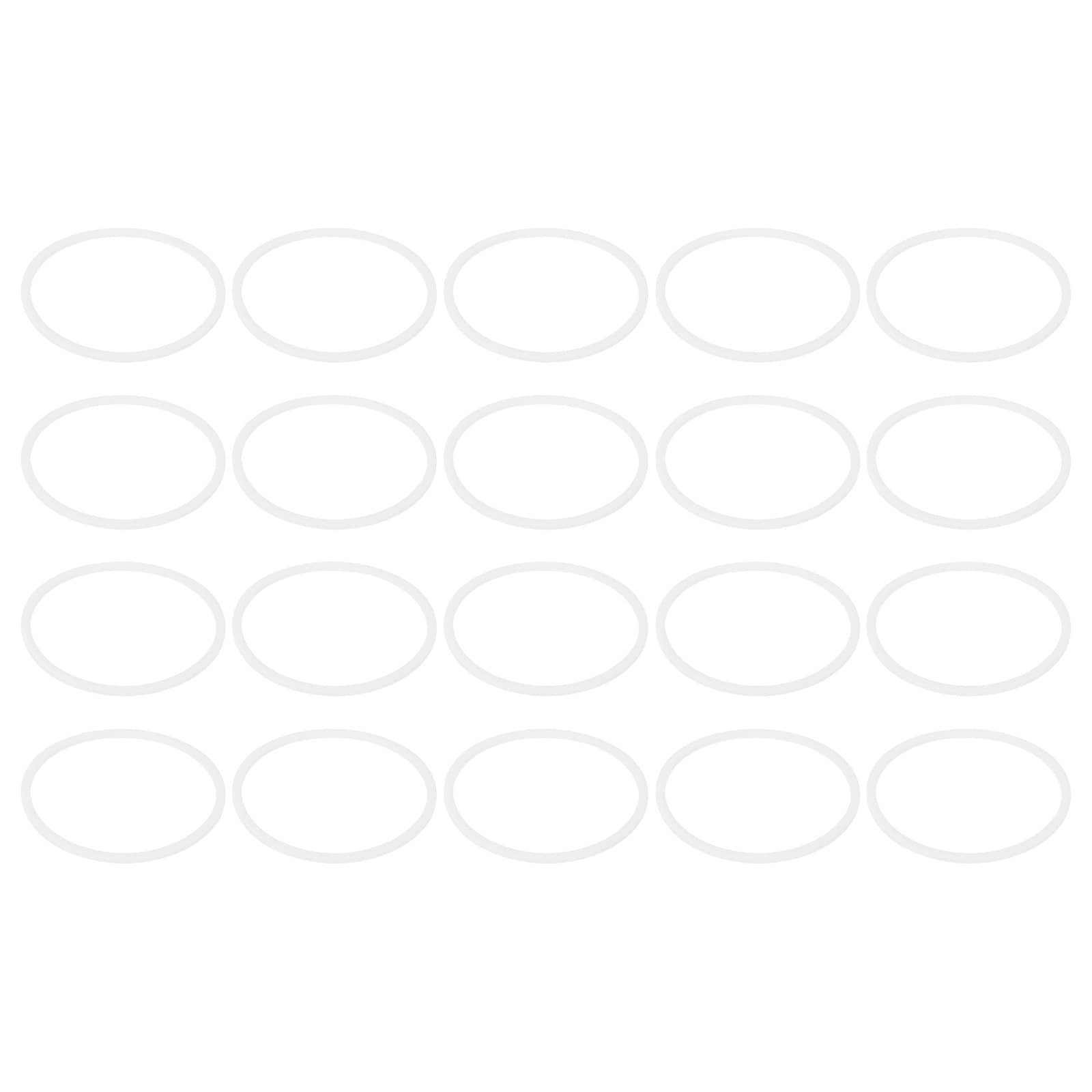 PATIKIL M55 PTFE Flat Washer 20pcs 55mm ID 60mm OD 1.5mm Thick O-Ring Sealing Gasket Spacer for Fasten Screws Flanges Faucet Pipe Valves White
