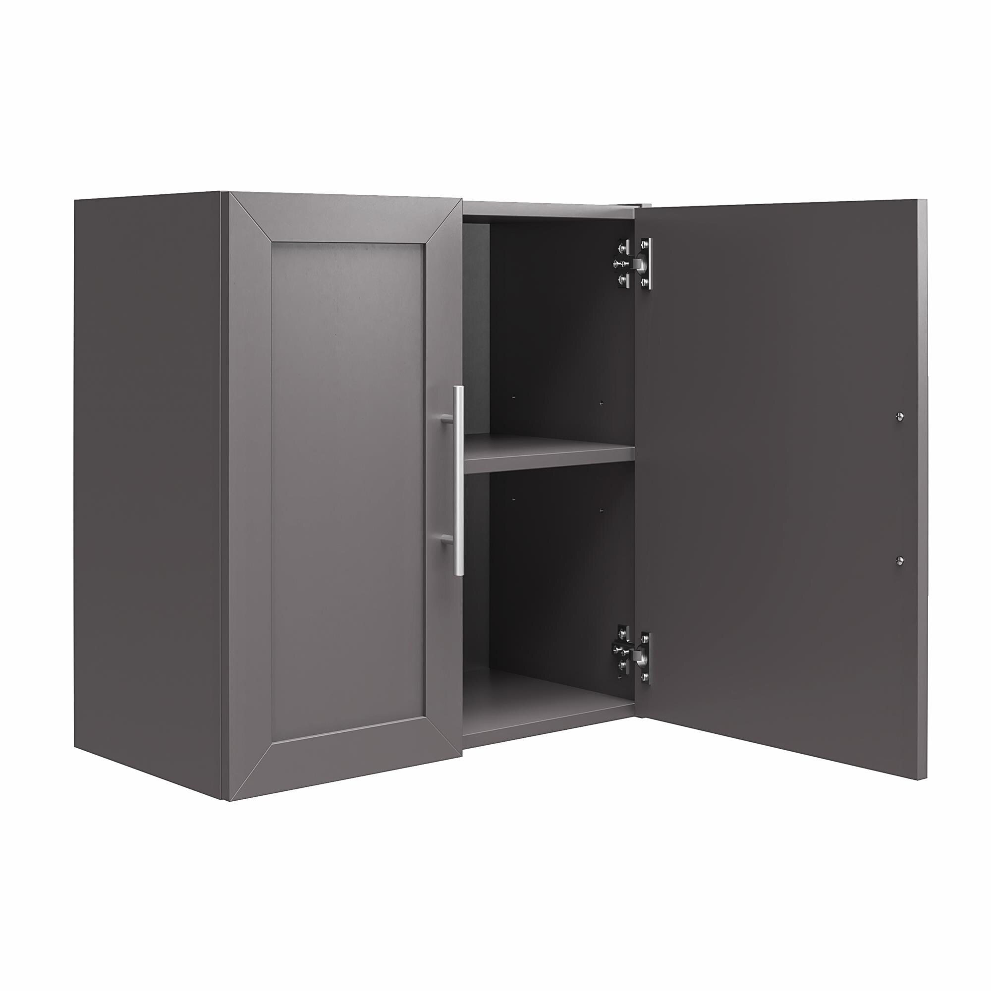 Ameriwood Home Camberly 23.43-in W x 23.68-in H Particleboard Graphite Grey Wall-mount Utility Storage Cabinet