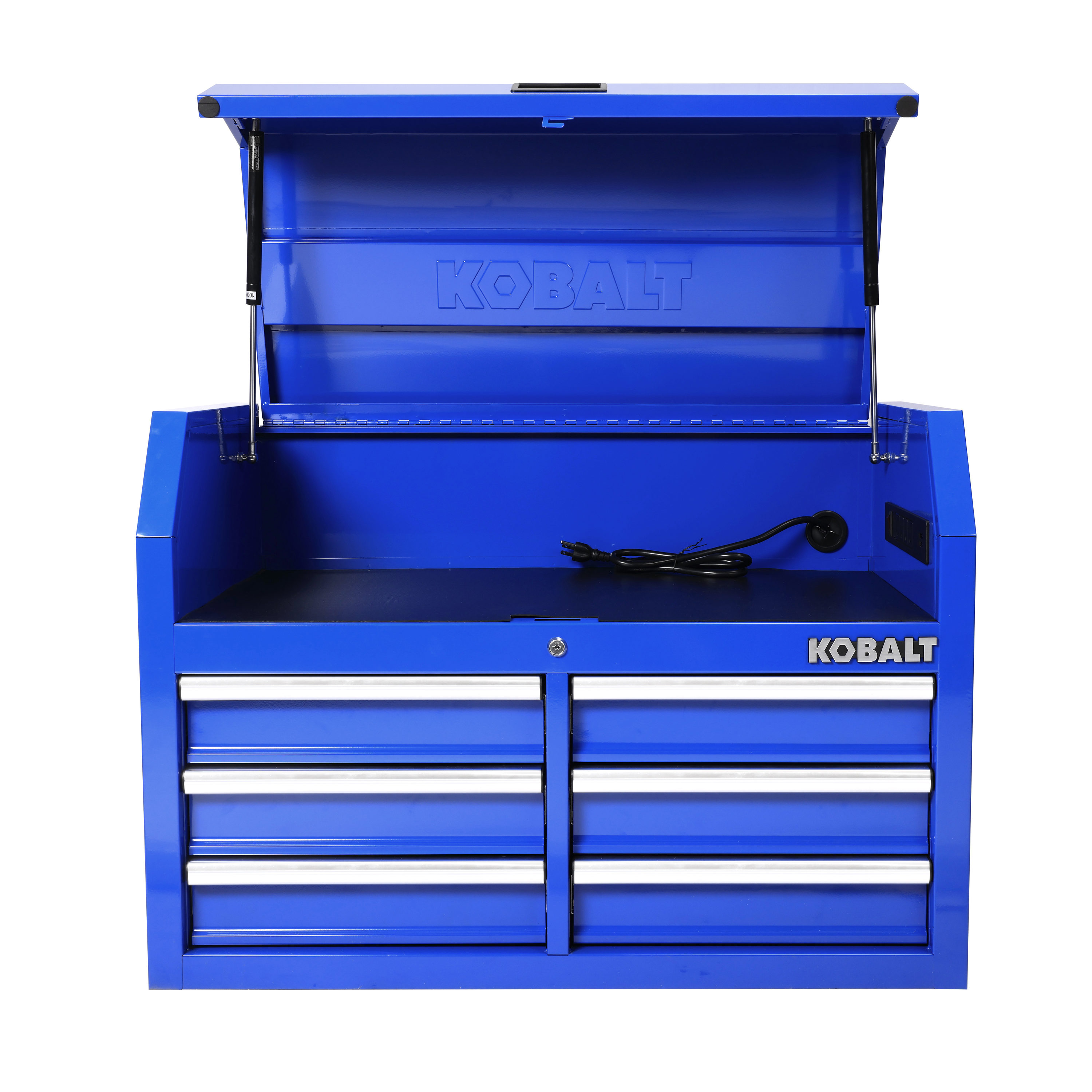 Kobalt 35.6in W x 24.8in H 6Drawer Steel Tool Chest (Blue) at
