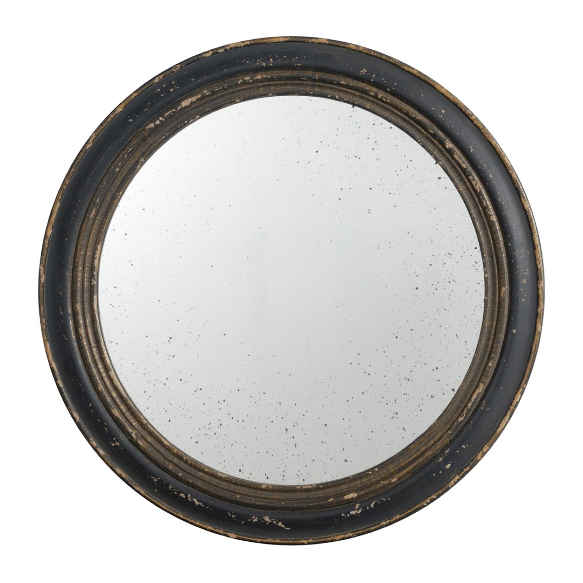 A&B Home 32263-BLAC-DS 23.6-Inches W x 23.6-Inches H Round Brown Framed Wall Mirror