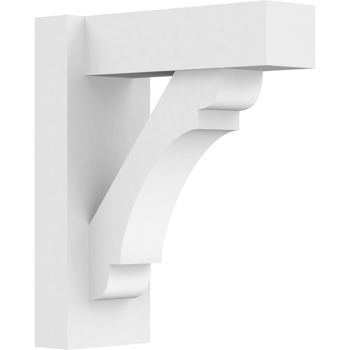 Ekena Millwork OUTP05X12X14OLY05 5-in W X 12-in D X 14-in H Olympic Architectural Grade PVC Outlooker with Block Ends