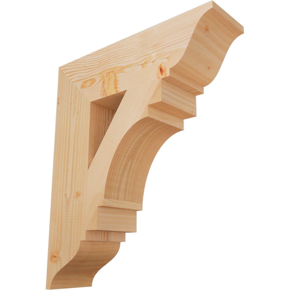 Ekena Millwork BKT06X22X26MRC01SDF Merced traditional smooth 5-1/2-in x 22-in x 26-in Douglas fir Brown Wood Standard bracket