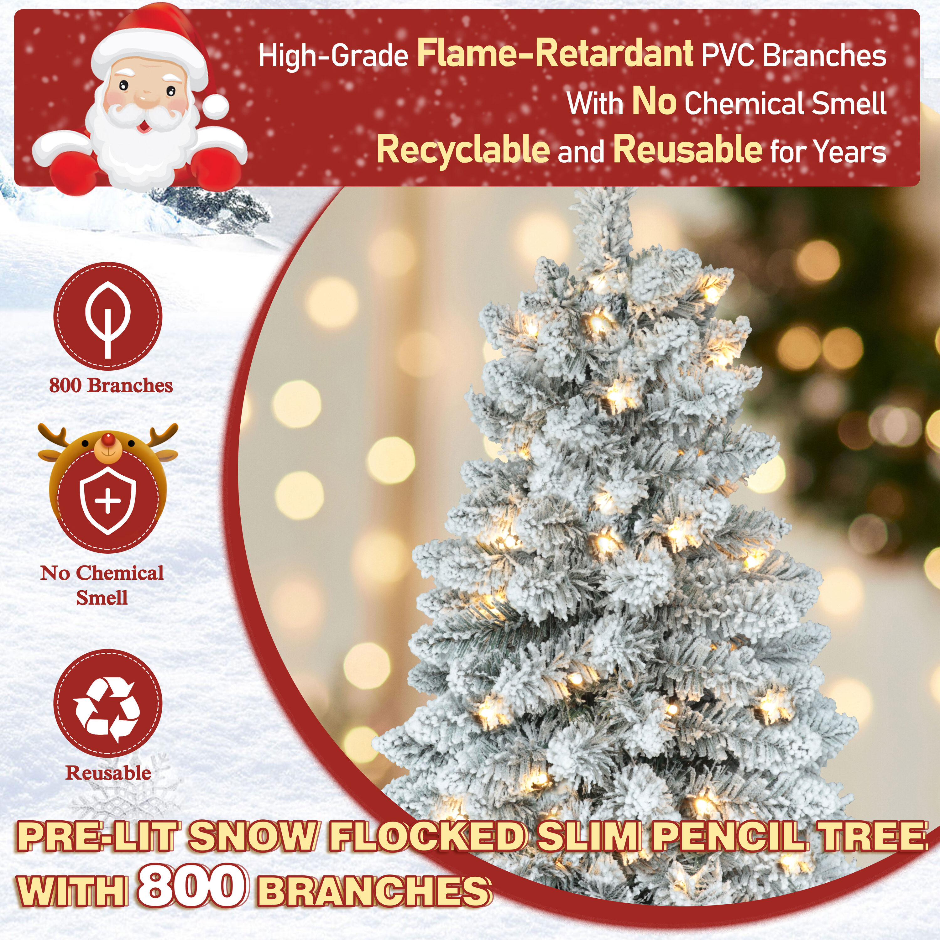 VEIKOUS HP1001-08 Artificial-Christmas-Trees - View #9