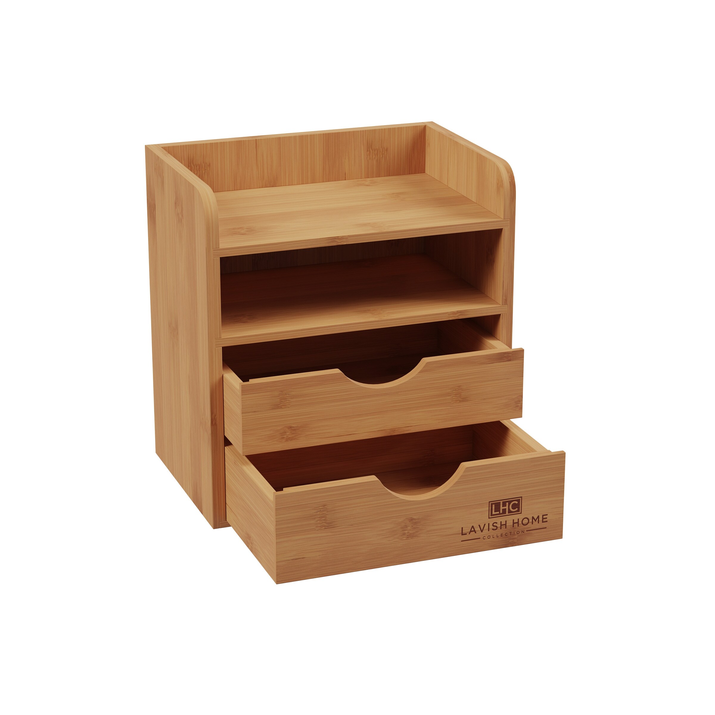 Bamboo Desk Organizer with Drawers