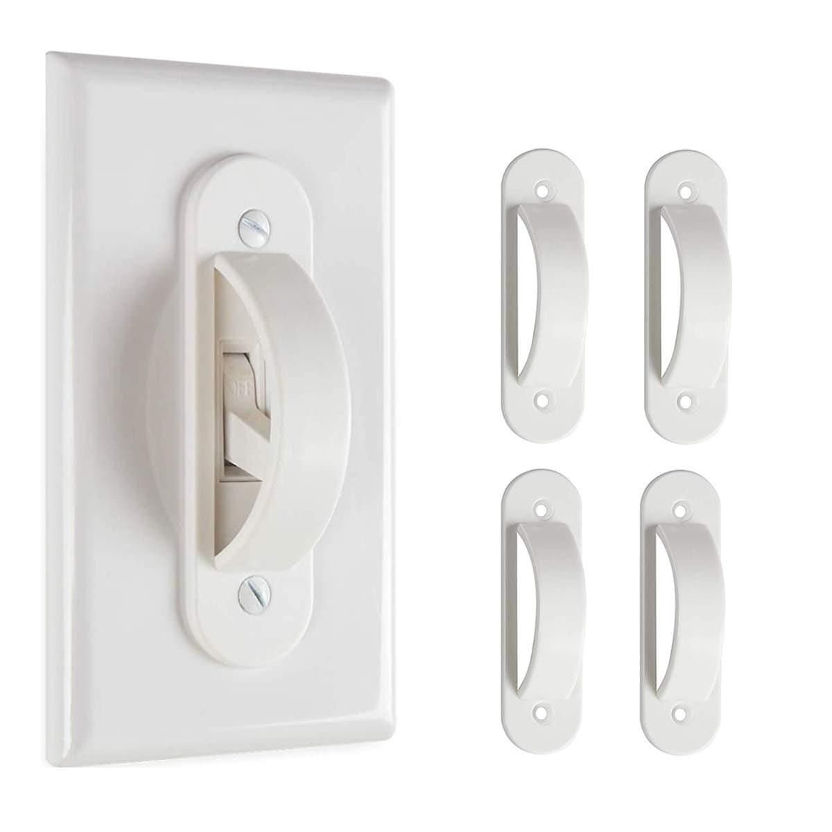 Misopily Wall Switch Guards Plate Covers Child Safety Security Home Decor 4 Pack White Keeps Light On Or Off Protects Lights Circuits From #LMS0810M110