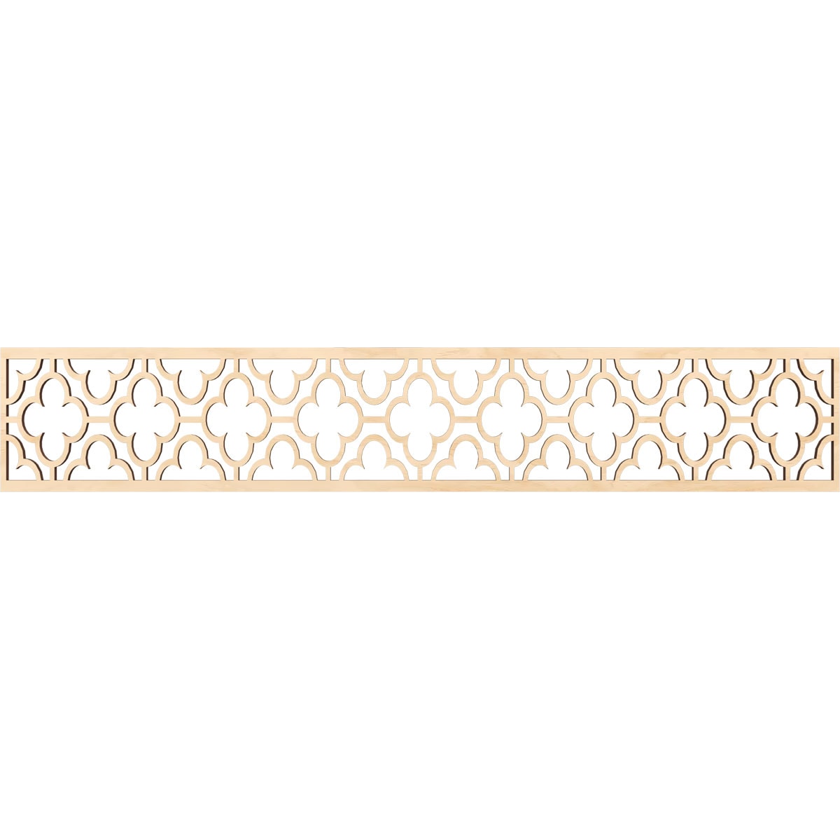 Ekena Millwork MLDB08X46CHIBI Chicago Fretwork Flat Trim 8-in x 3.89-ft Birch Brown Unfinished 2156098 Pierced Wall Panel Moulding