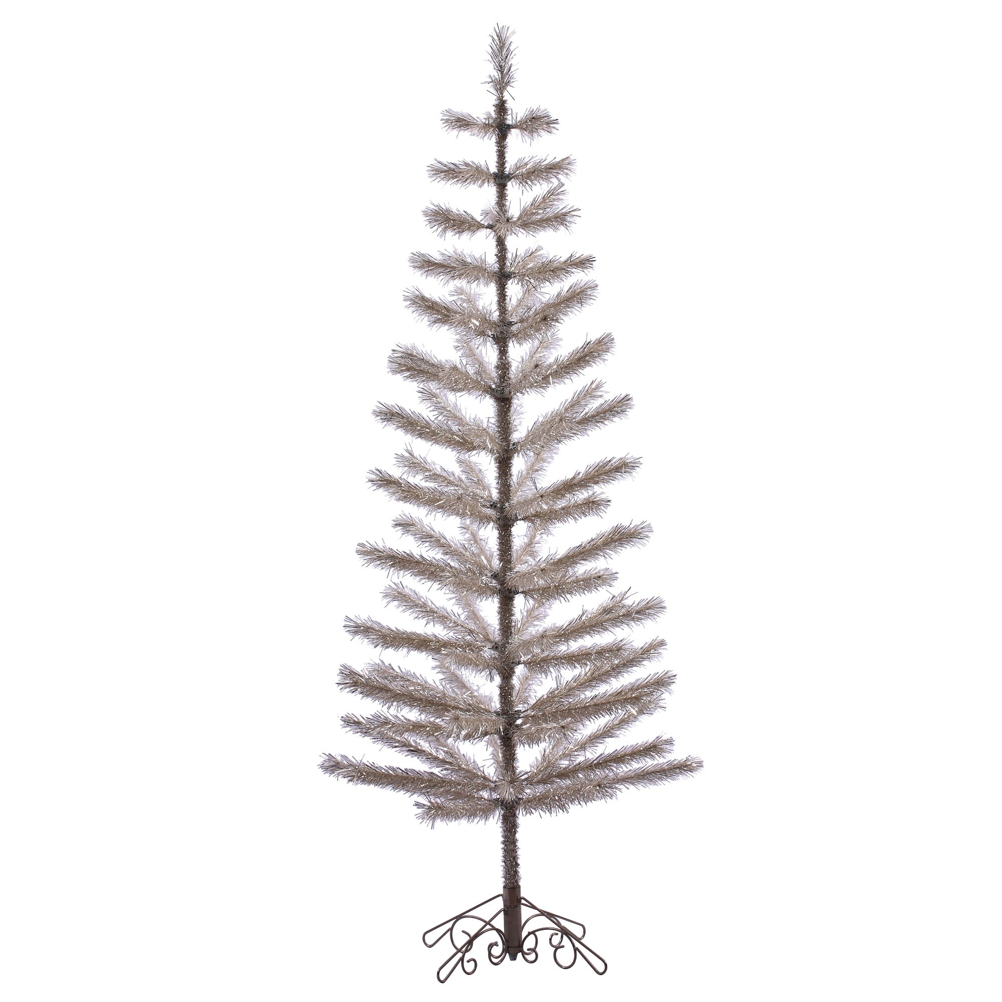 Vickerman S151070 7-ft Slim Champagne Artificial Christmas Tree