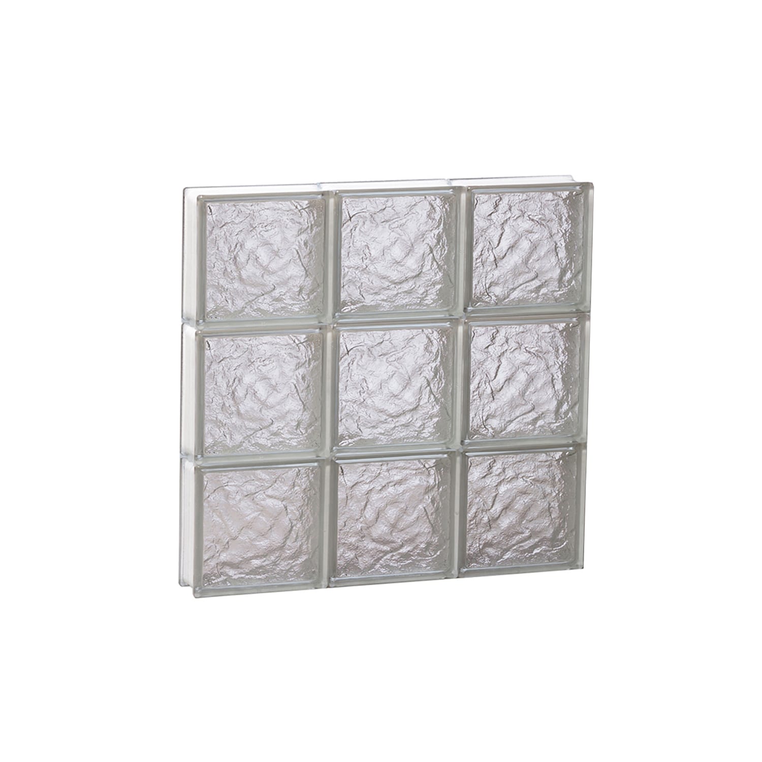 REDI2SET S1818IS Ice Glass 17-1/4-in x 17-1/4-in Frameless Replacement Glass Block Window