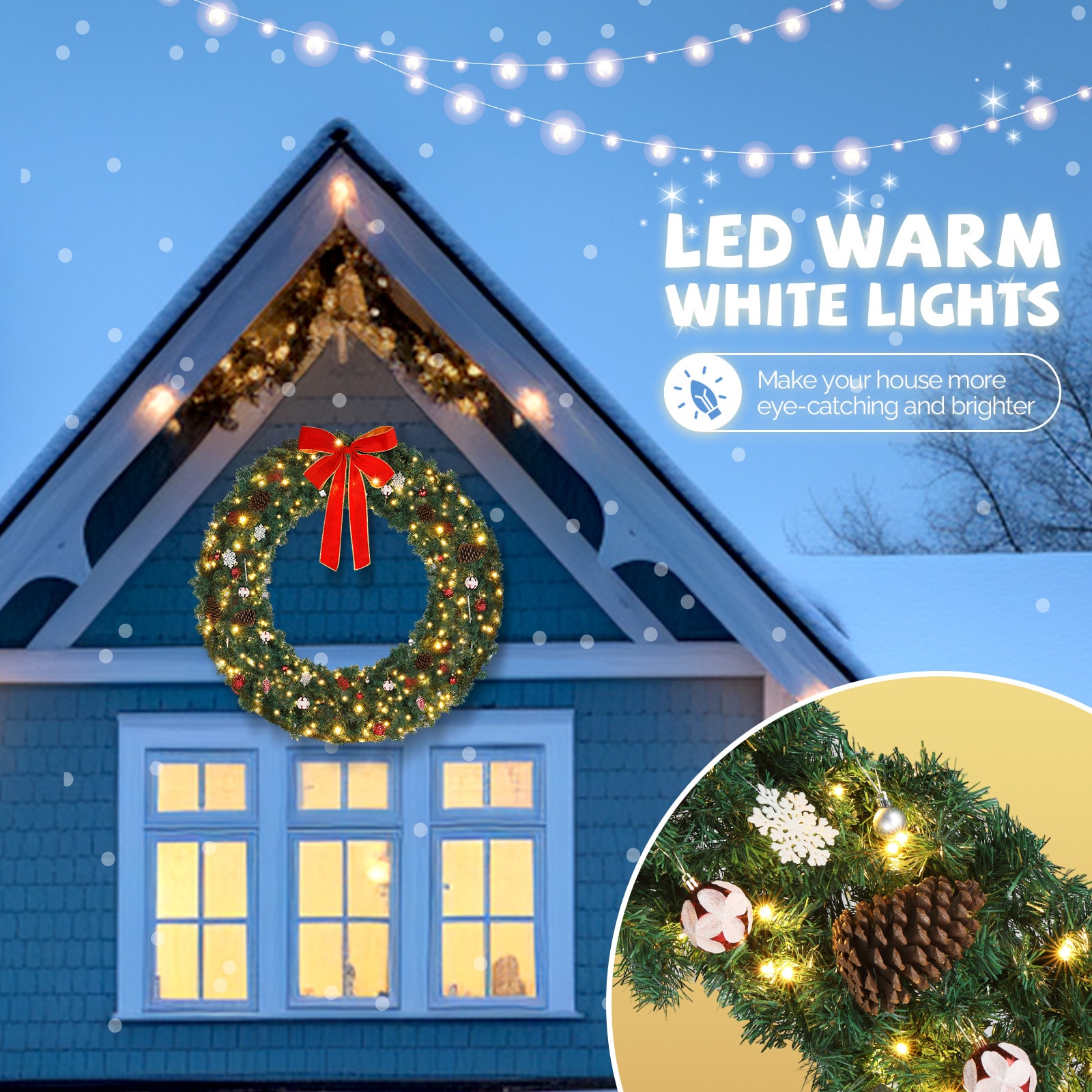 VINGLI LS-G61000028 Artificial-Christmas-Wreaths - View #3