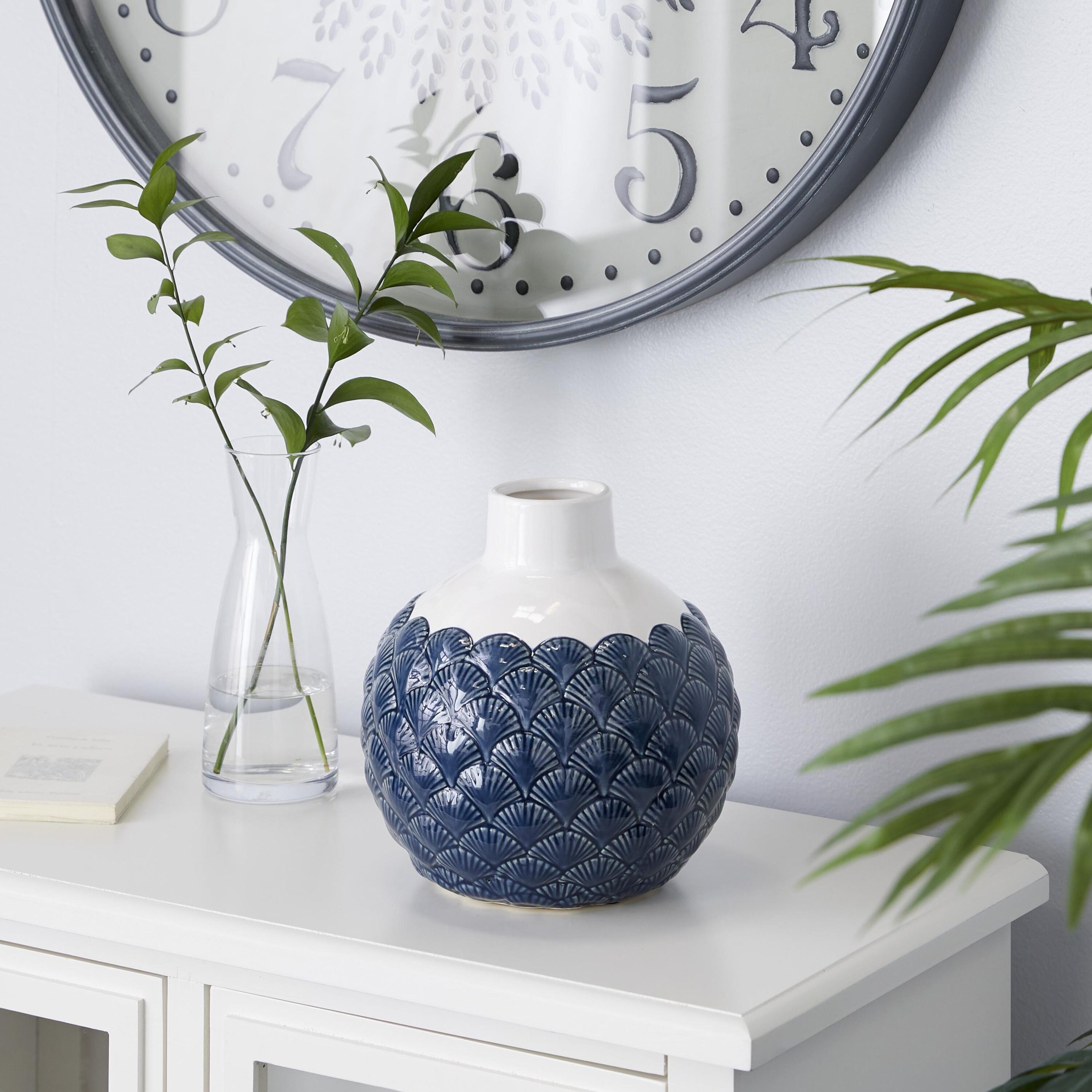 Grayson Lane 32752 Blue Ceramic Modern Vase