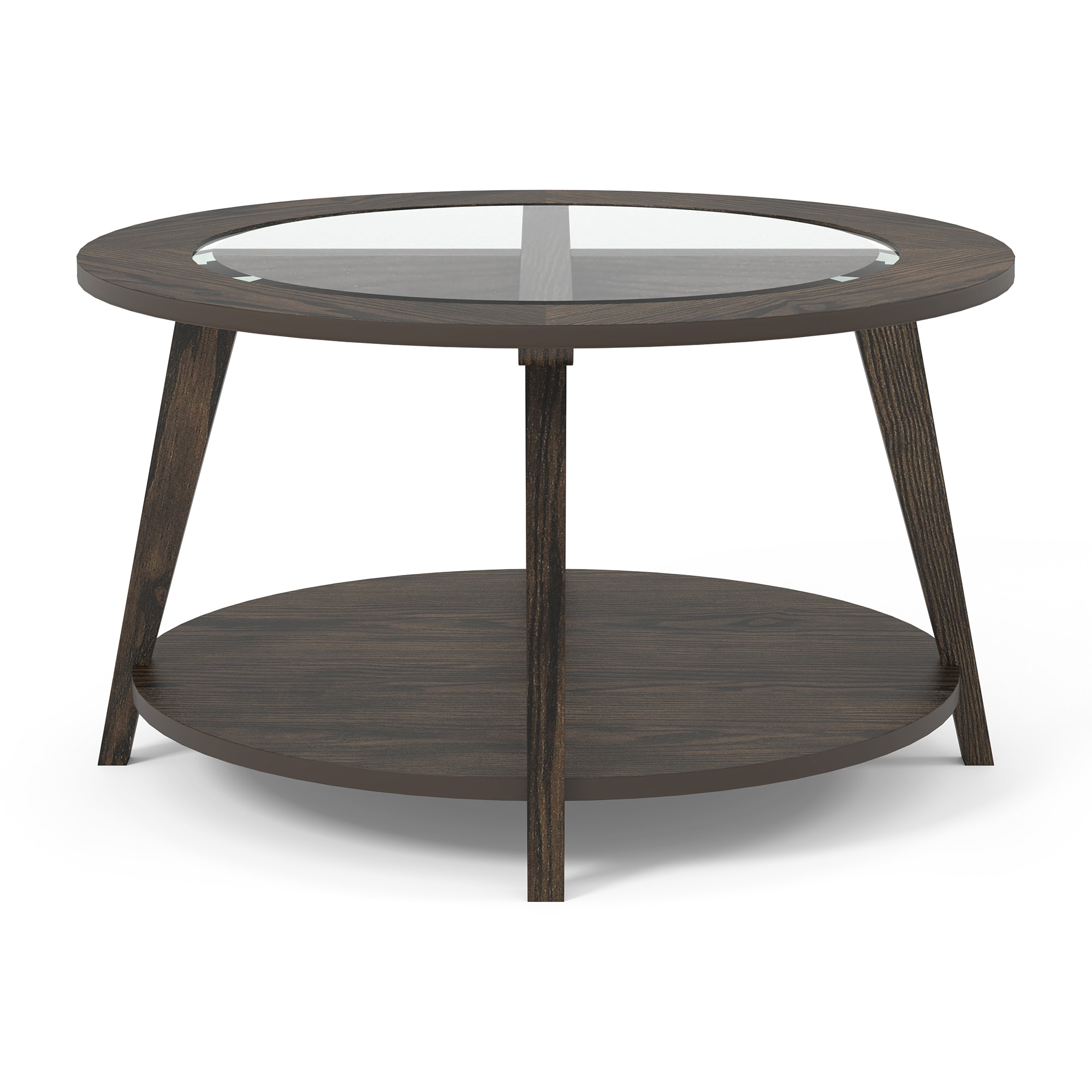 round glass insert coffee table