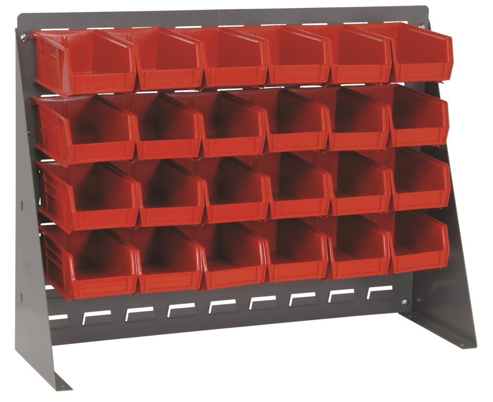 Quantum Storage Systems QBR-2721-220-24RD Louvered bench rack (27-in W x 21-in H x 8-in D) Gray Steel Bin