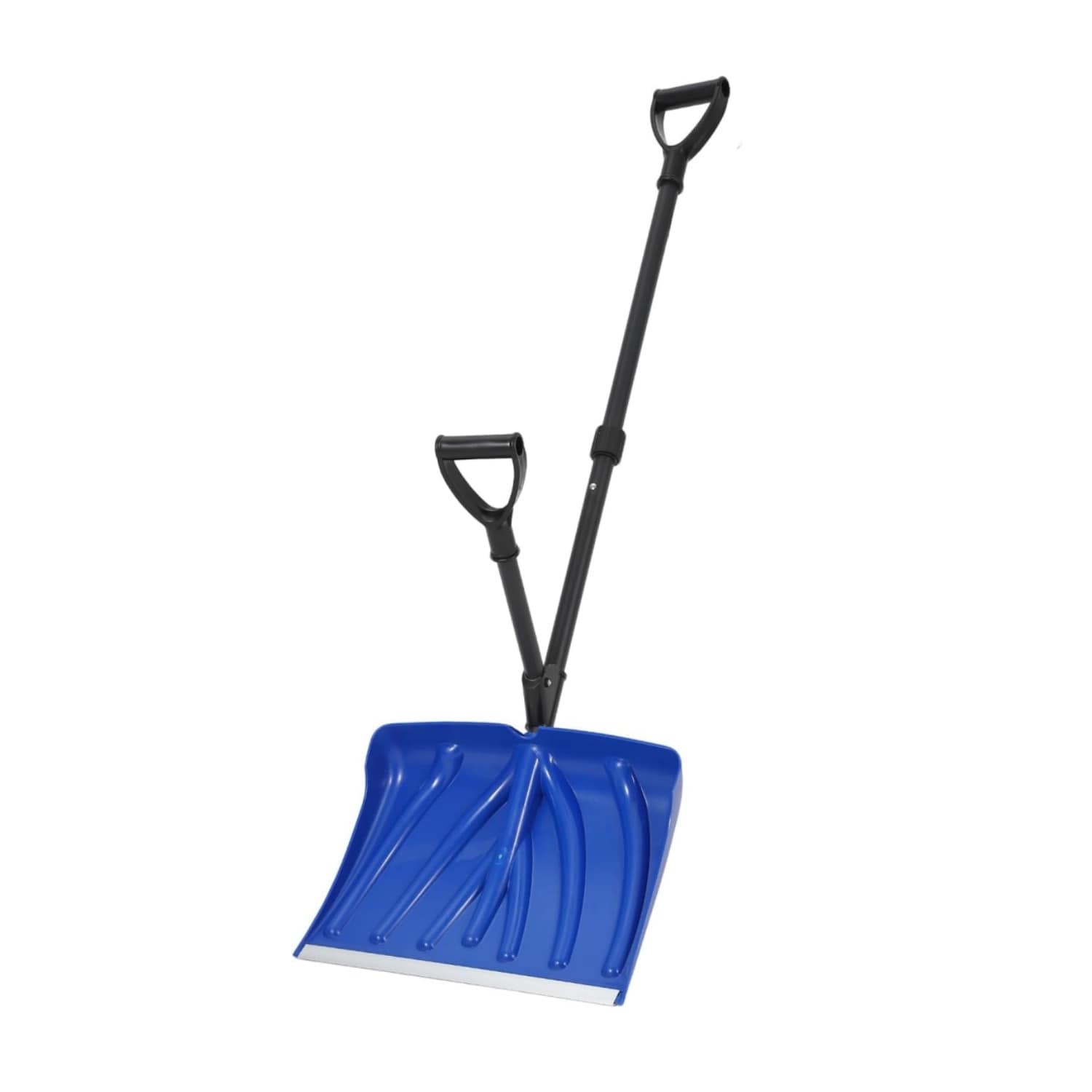Garvee SHOVEL-250185 18in Lightweight Snow Shovel/ Steel D-Ring Handle/ Aluminum Strip/ Blue Shovel Black Pole/ Walkway Tool
