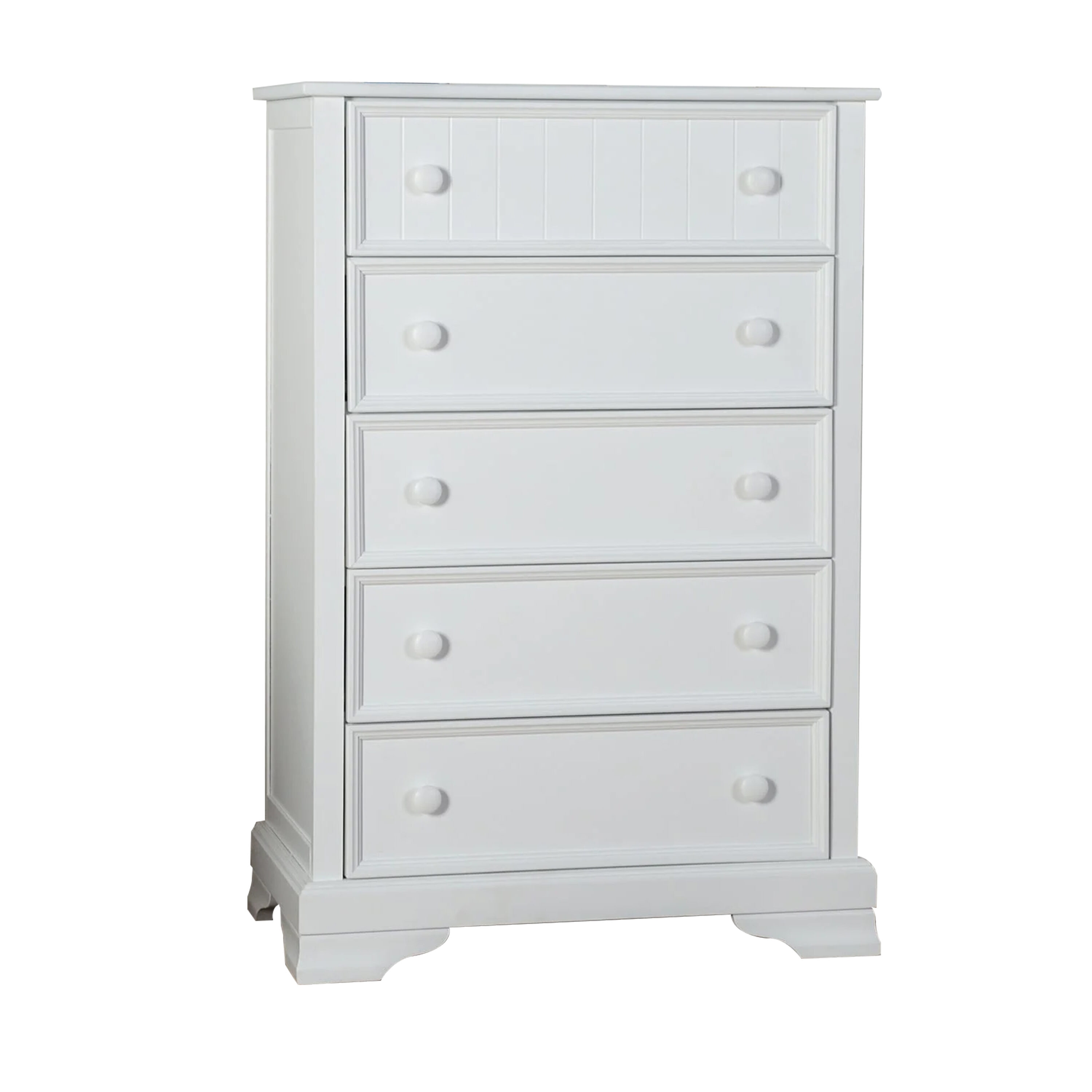 white round dresser Benzara Toli Tall Chest-5 Drawers w Knobs-White Solid Hardwood in the Dressers department at 62W x 19D x 32HLeg Height TOV Furniture - Hump 6