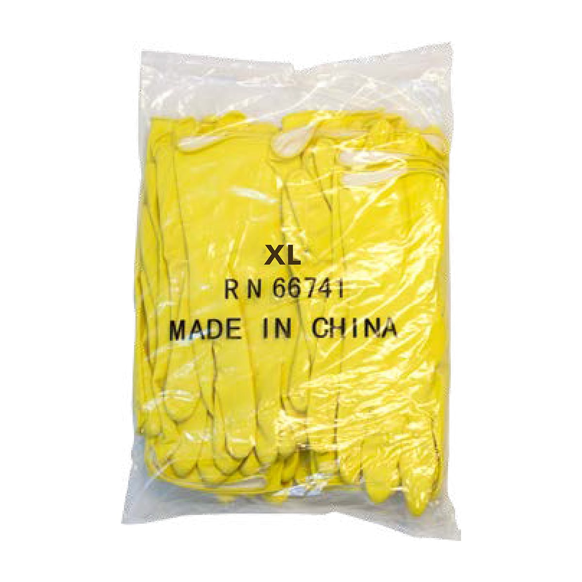 The Safety Zone Safety Zone Flock Lined Latex 16 mil Gloves - Yellow Med - 12 Pairs
