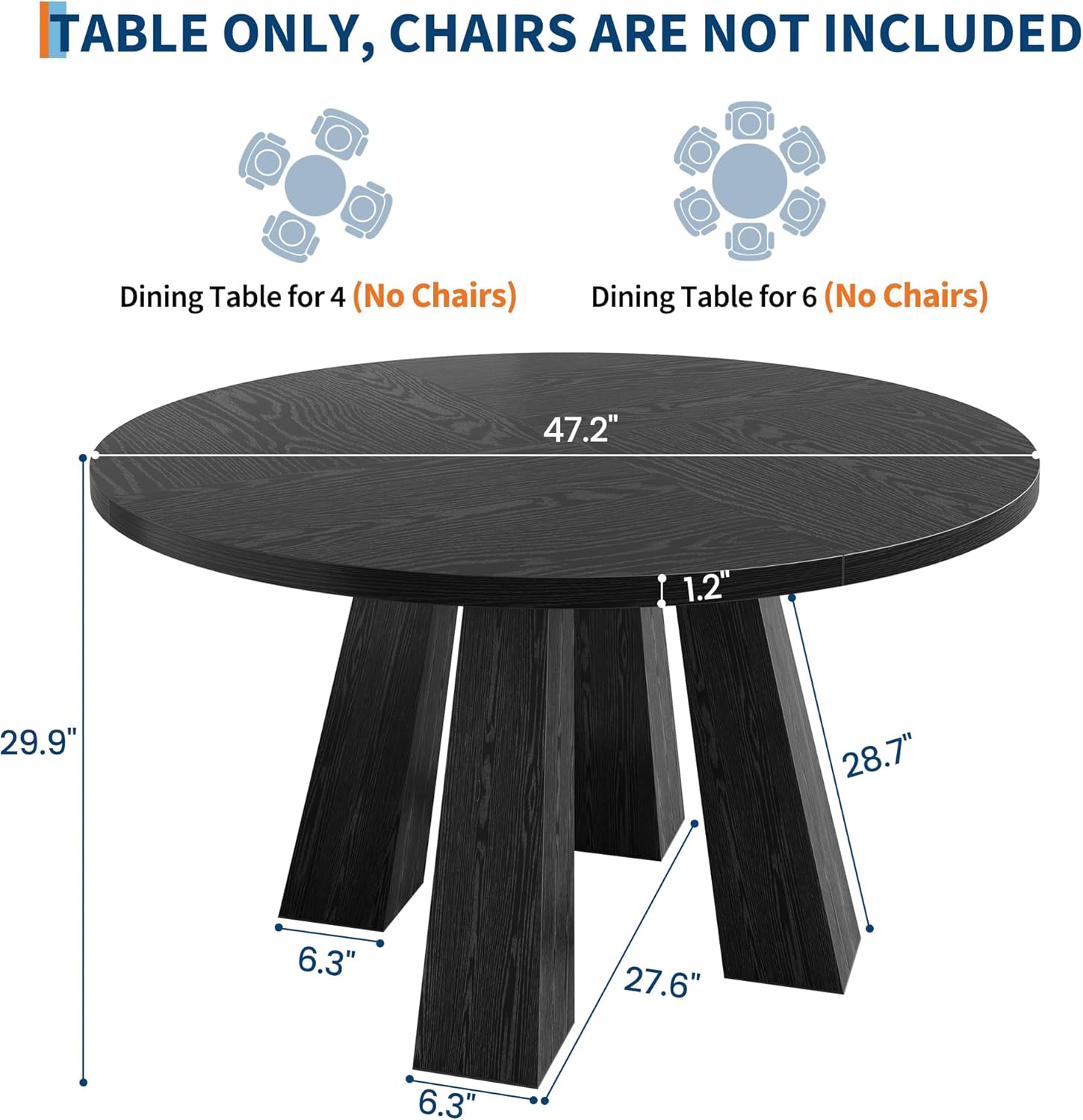 IdealHouse WEHHZ-H6165TXW9DK8 Dining-Tables - View #2