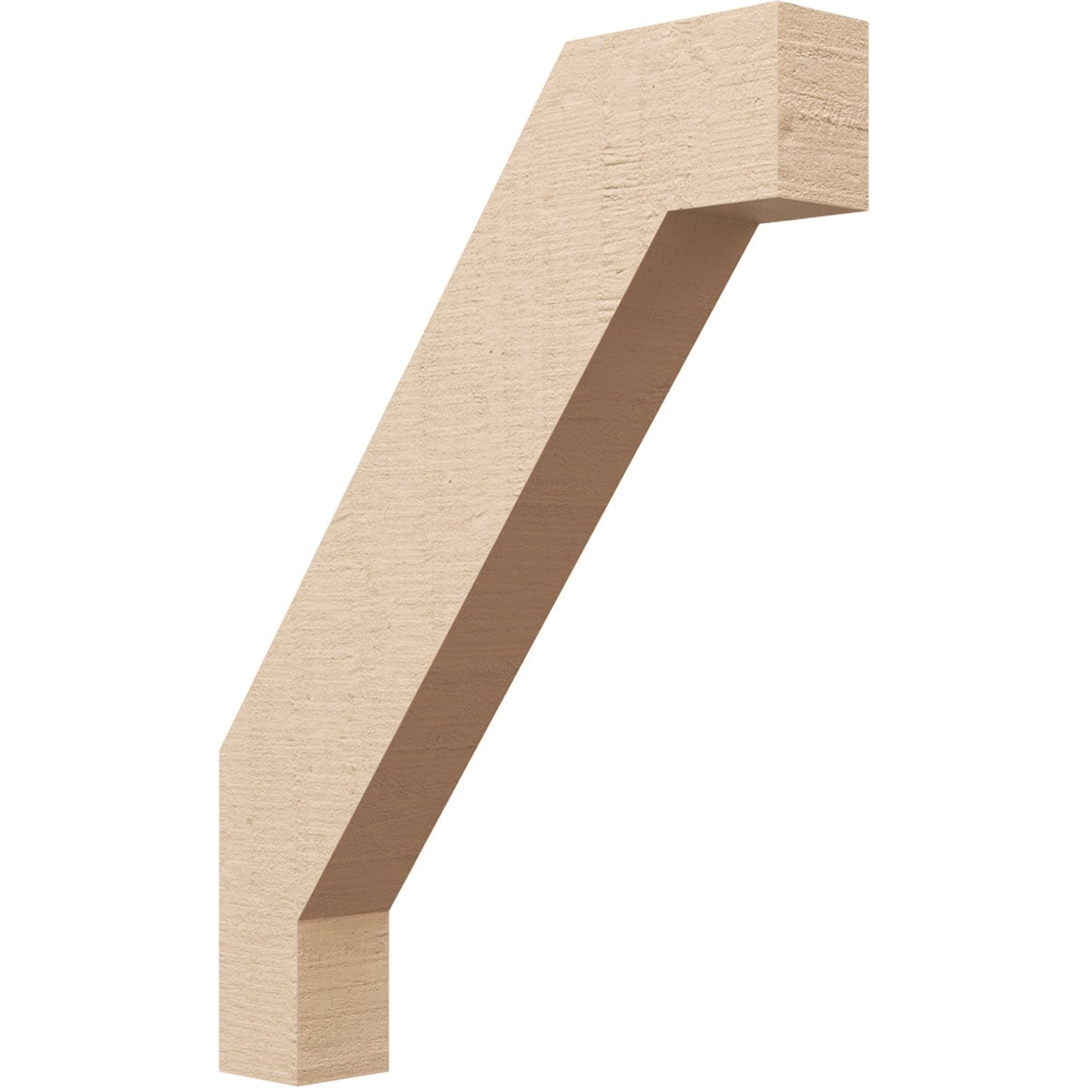 Ekena Millwork BRCUR03X18X24BURRCPR 3-in x 24-in x 18-in Primed Urethane Burlington Rough Cedar TimberThane Knee Brace