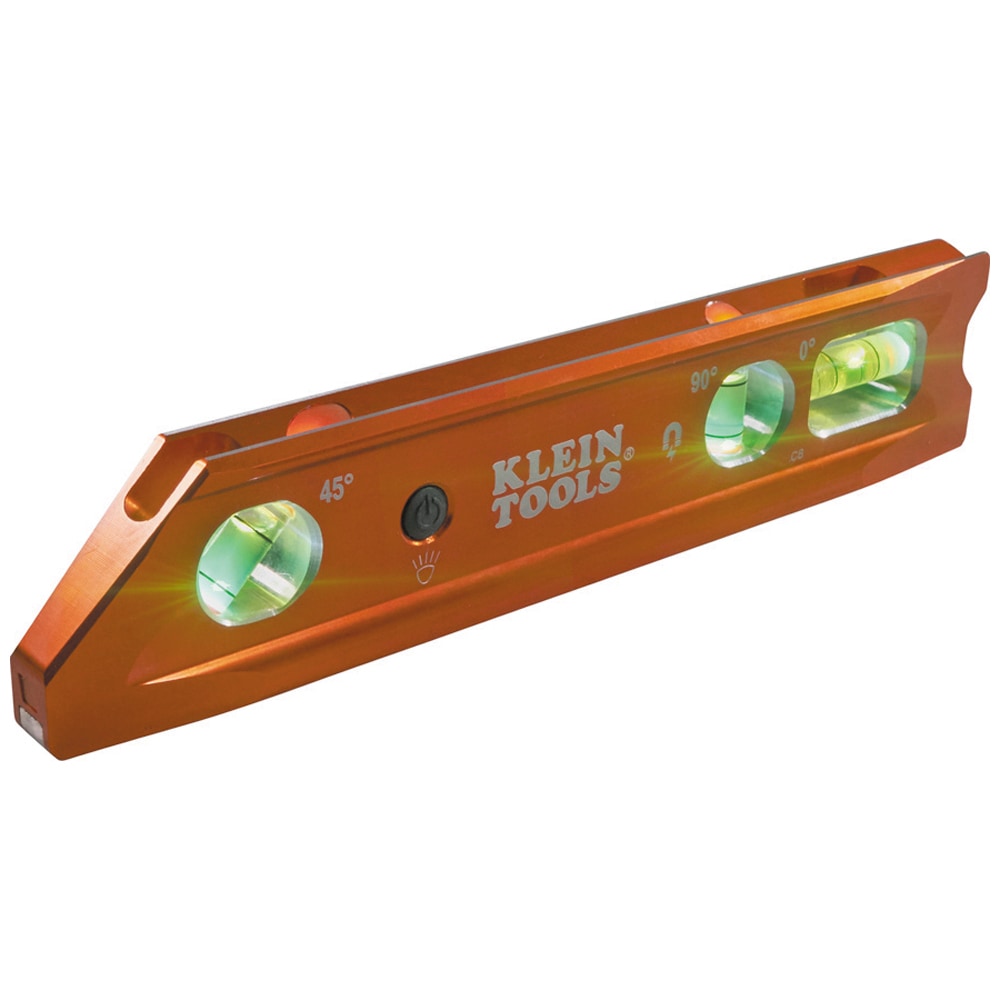 Klein Tools Lighted Torpedo Billet Level, Rare-Earth Magnet