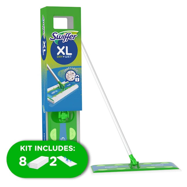 Swiffer Sweeper Dry and Wet XL Starter Kit Blend Non-wringing Flat
