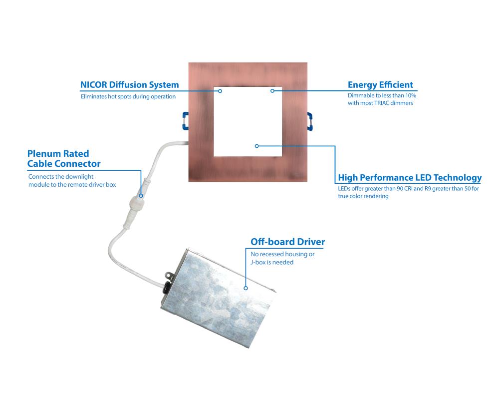 Nicor Lighting DLE621203KSQAC Led-Retrofit-Downlight - View #5