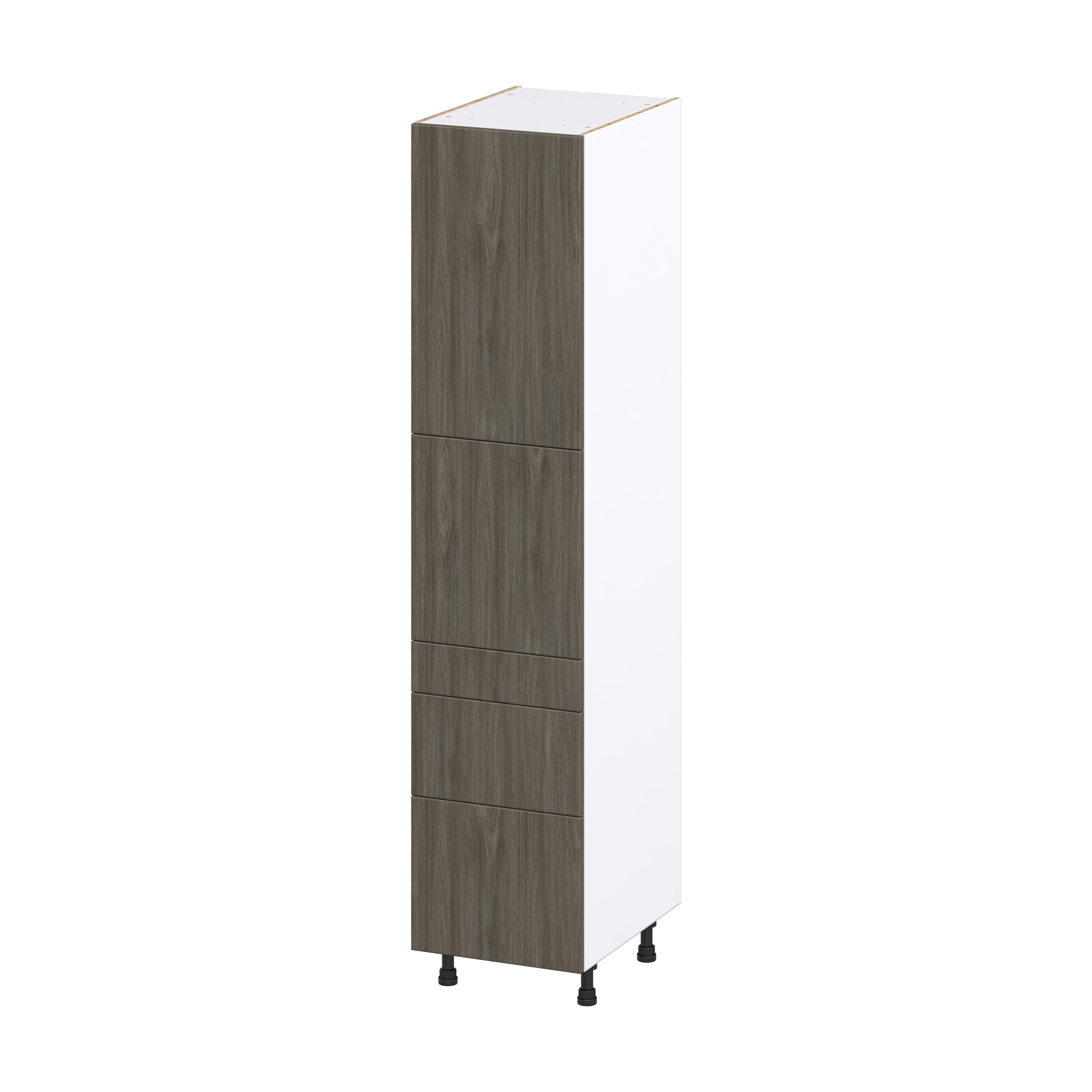 Hugo&Borg DST3D182484.5I2-SA Savane 18-in W x 84.5-in H x 24-in D Textmel 5 -Drawers Drawer Pantry Fully assembled Cabinet (Flat Panel Slab)
