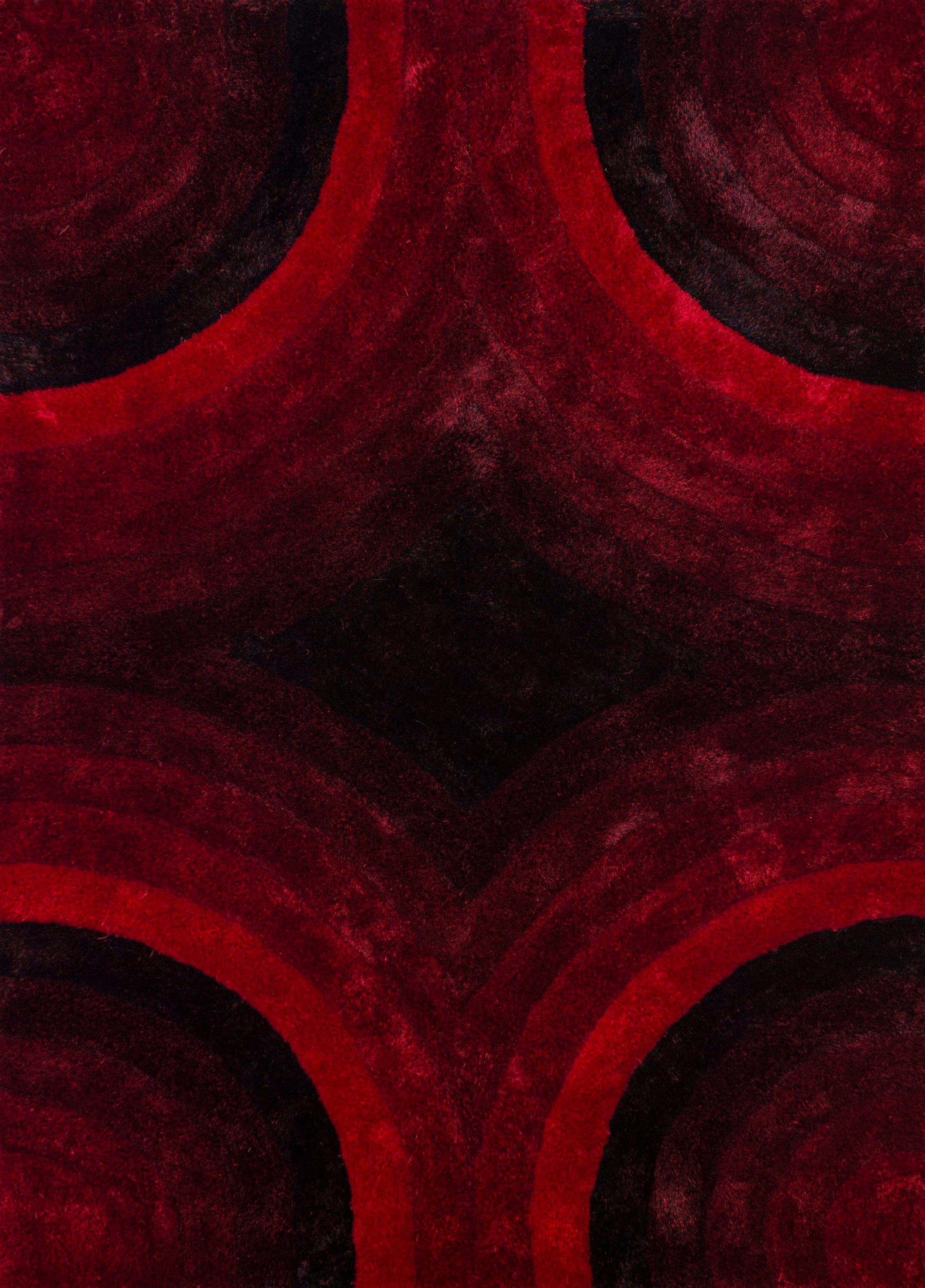 United Weavers Of America 2100 20230 24 Finesse 2 x 3 (ft) Polyester Red Rectangular Indoor Geometric Area rug