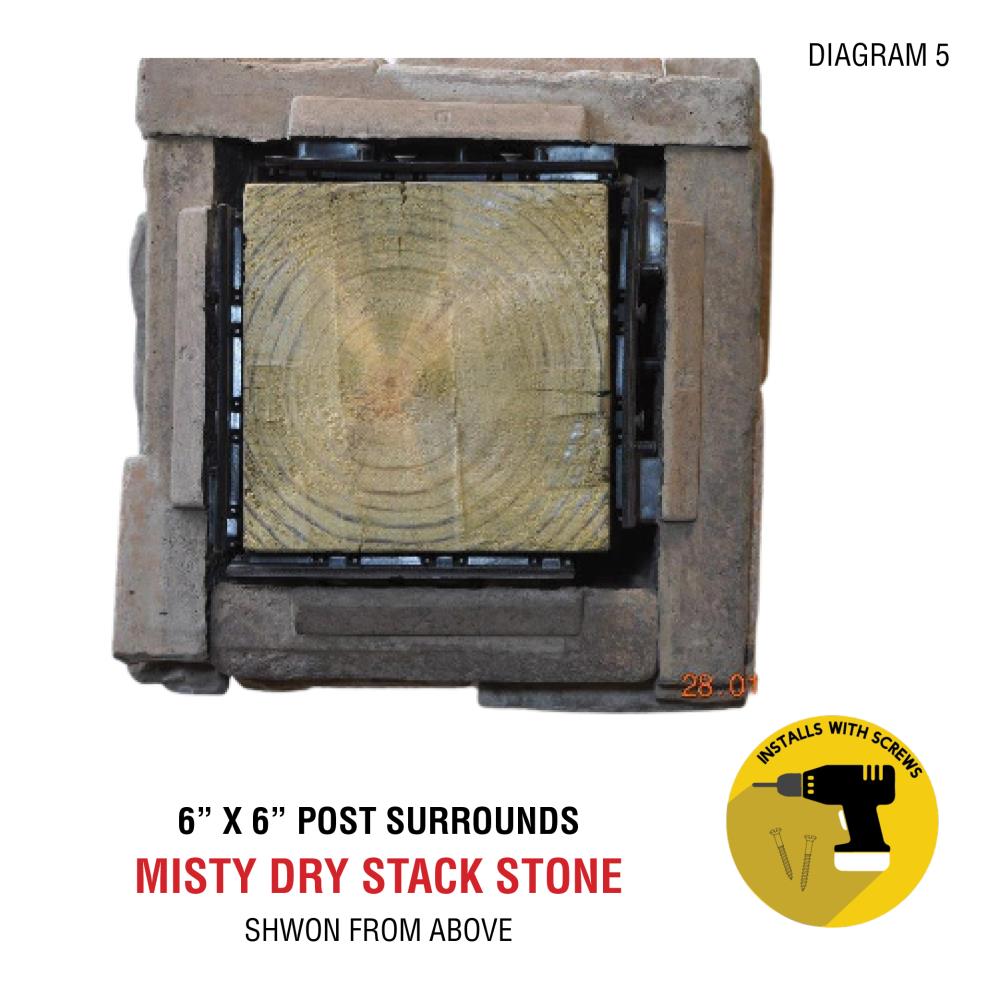M-Rock PYRAMID CAP GREY Stone-Veneer - View #13