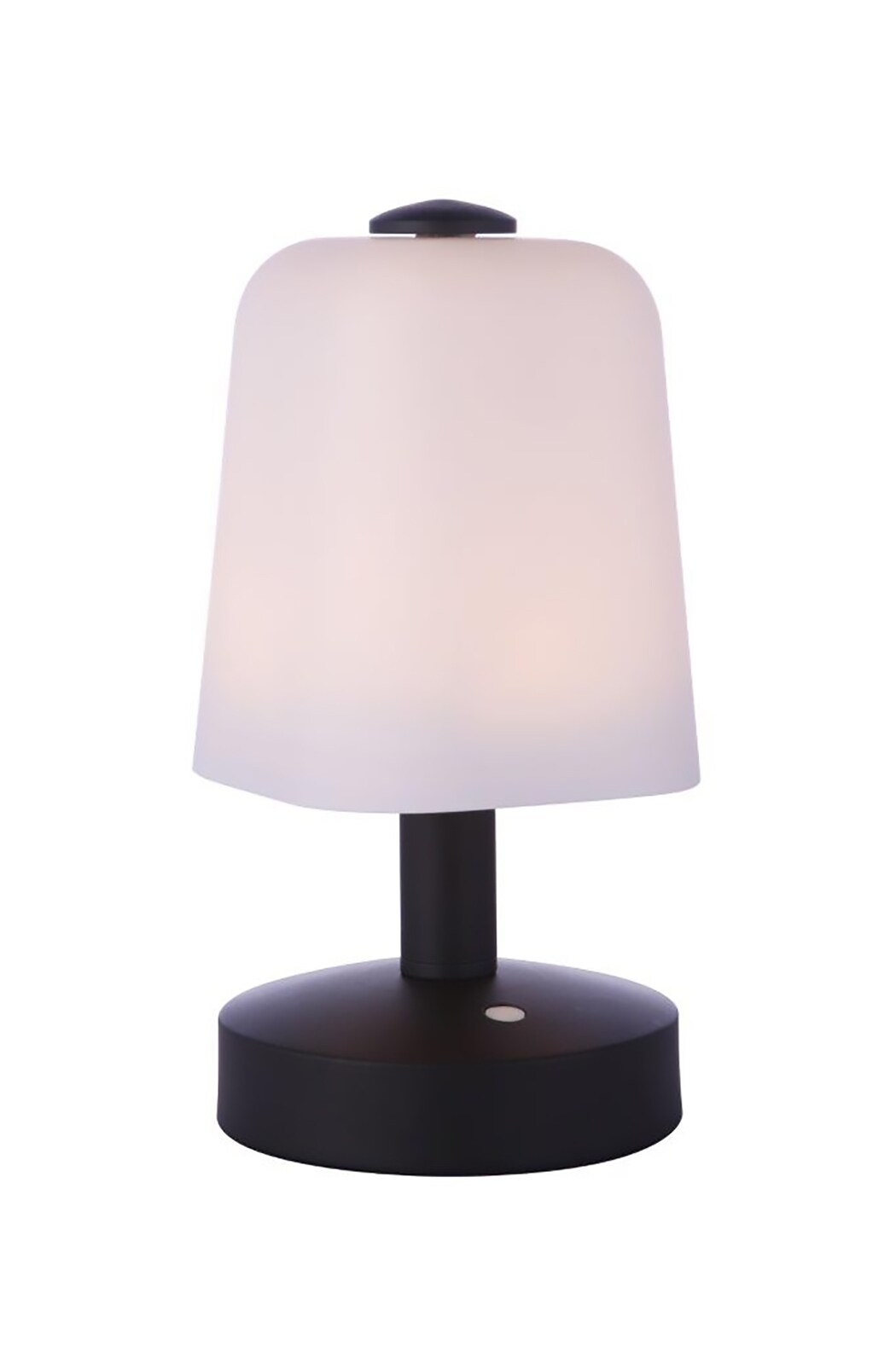 Midnight Finish Frost White Glass Outdoor LED Table Lamp