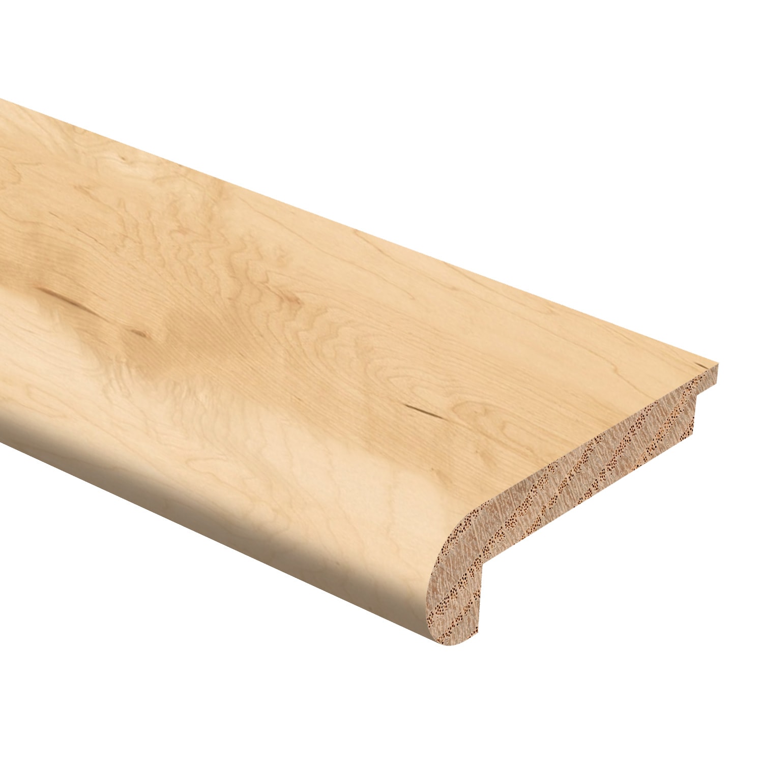 Zamma 204385082504 2.75-Inches x 94-Inches x 0.375-Inches Natural Maple Finished Wood Maple Overlap Stair Nosing